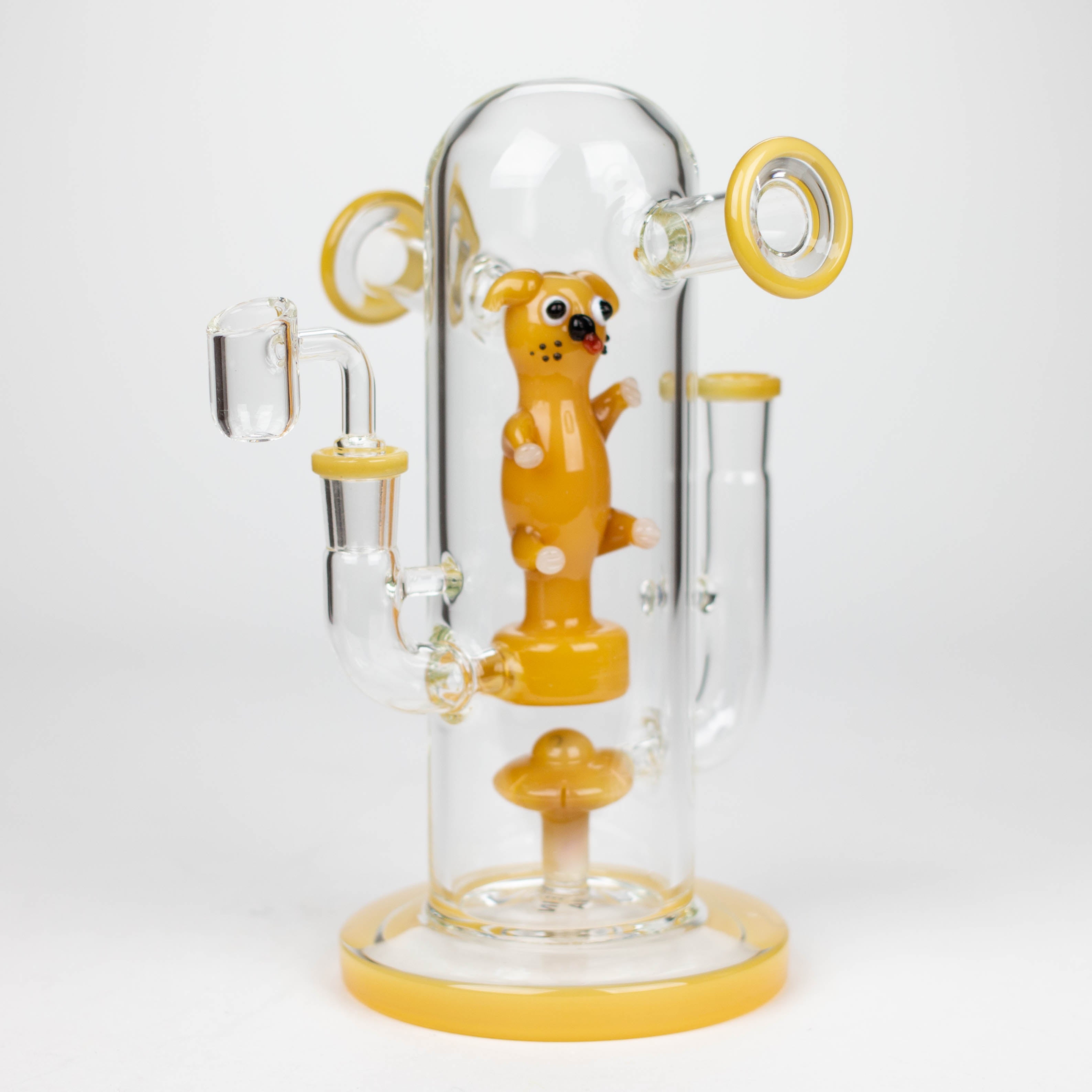 8.5" Double mouthpiece & Joint glass bong [XY-J06]