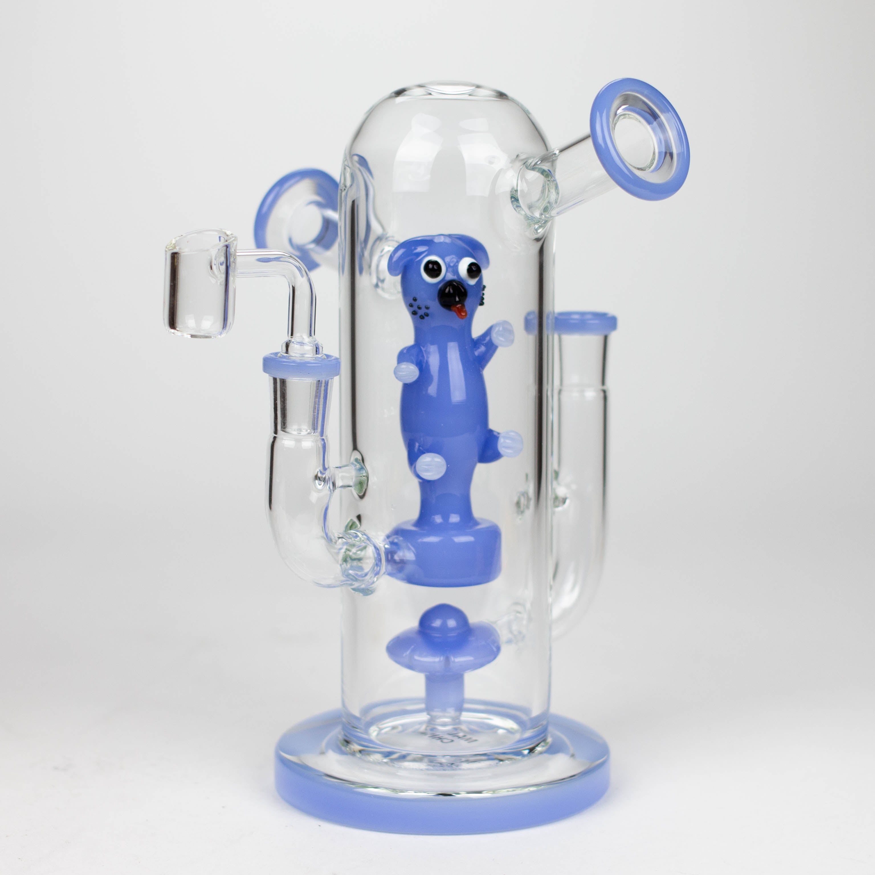 8.5" Double mouthpiece & Joint glass bong [XY-J06]