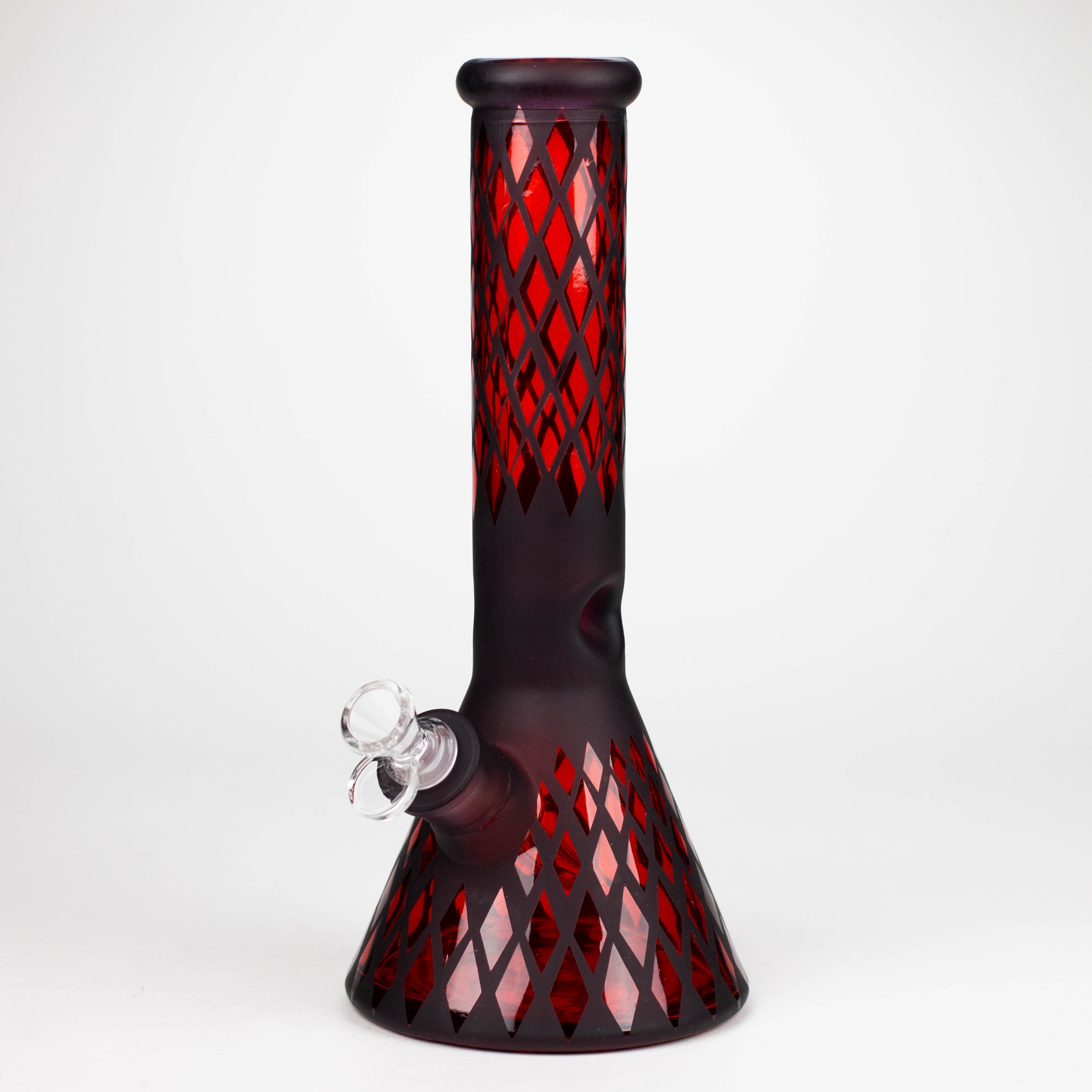 12.5" Soft glass 7mm beaker water bong [M12008]