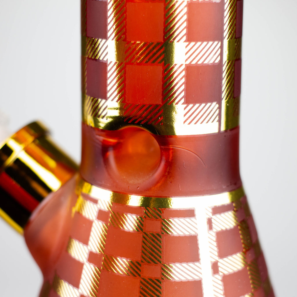 8" Soft glass 7mm beaker water bong [M08003]