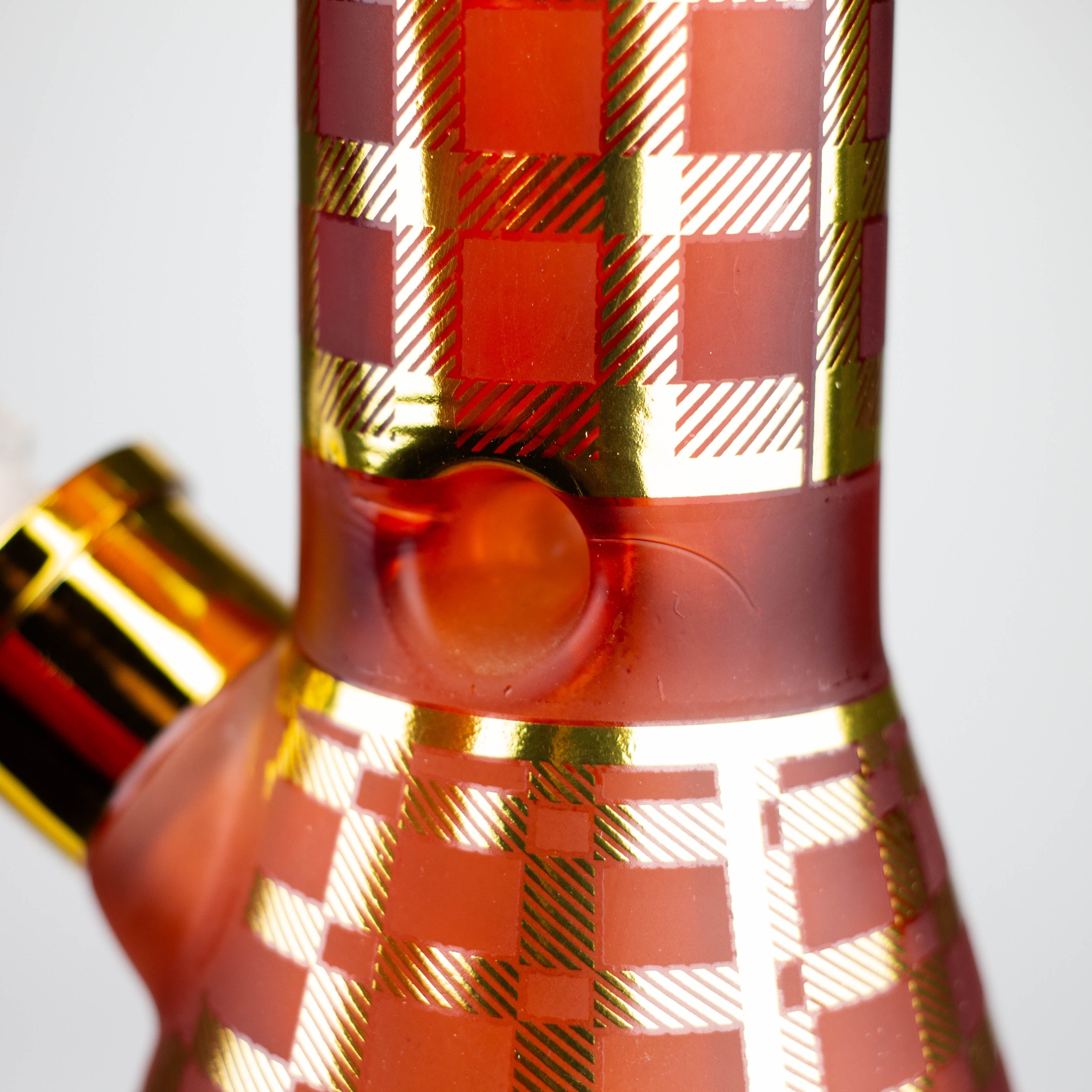 8" Soft glass 7mm beaker water bong [M08003]