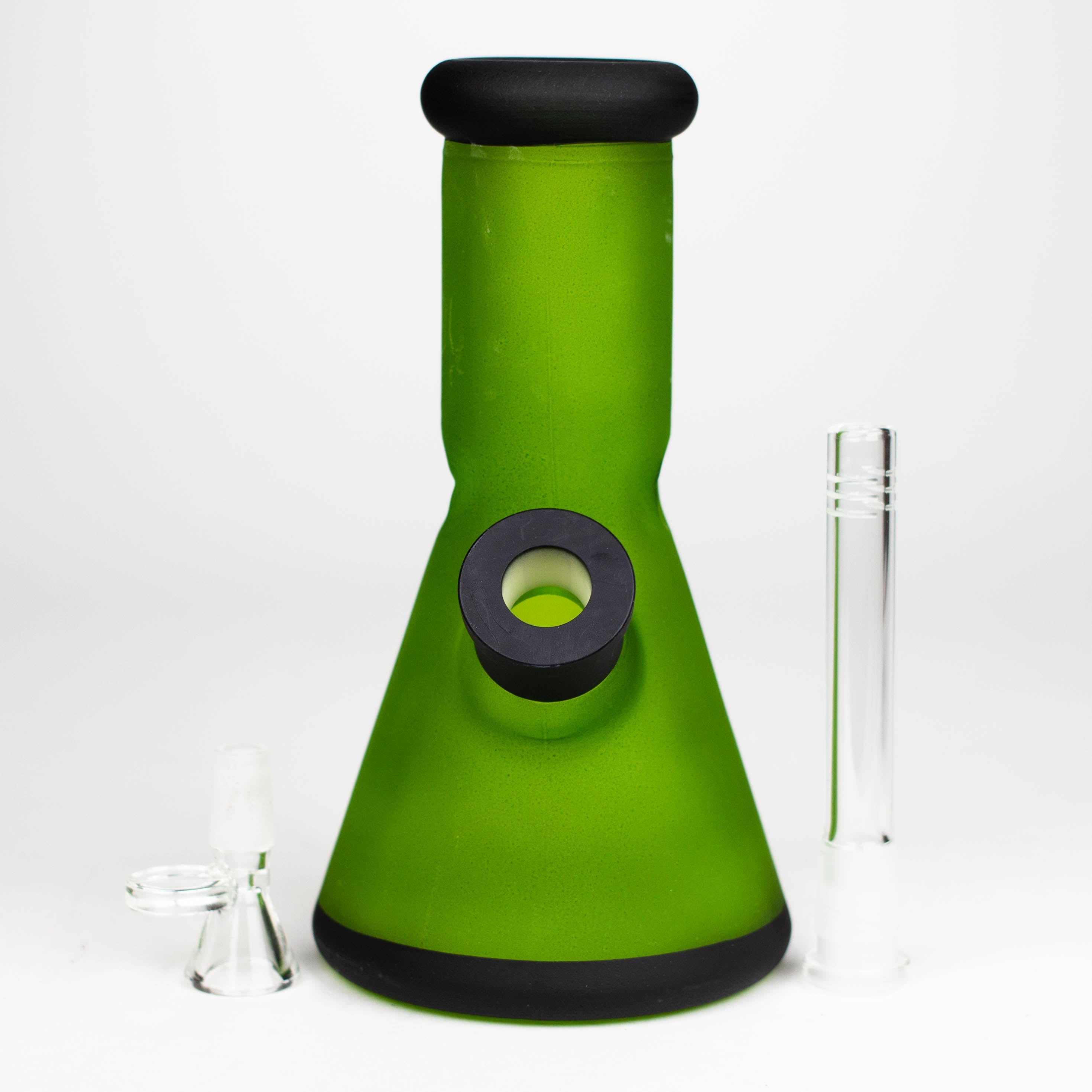 8" Soft glass 7mm beaker water bong [M08001]