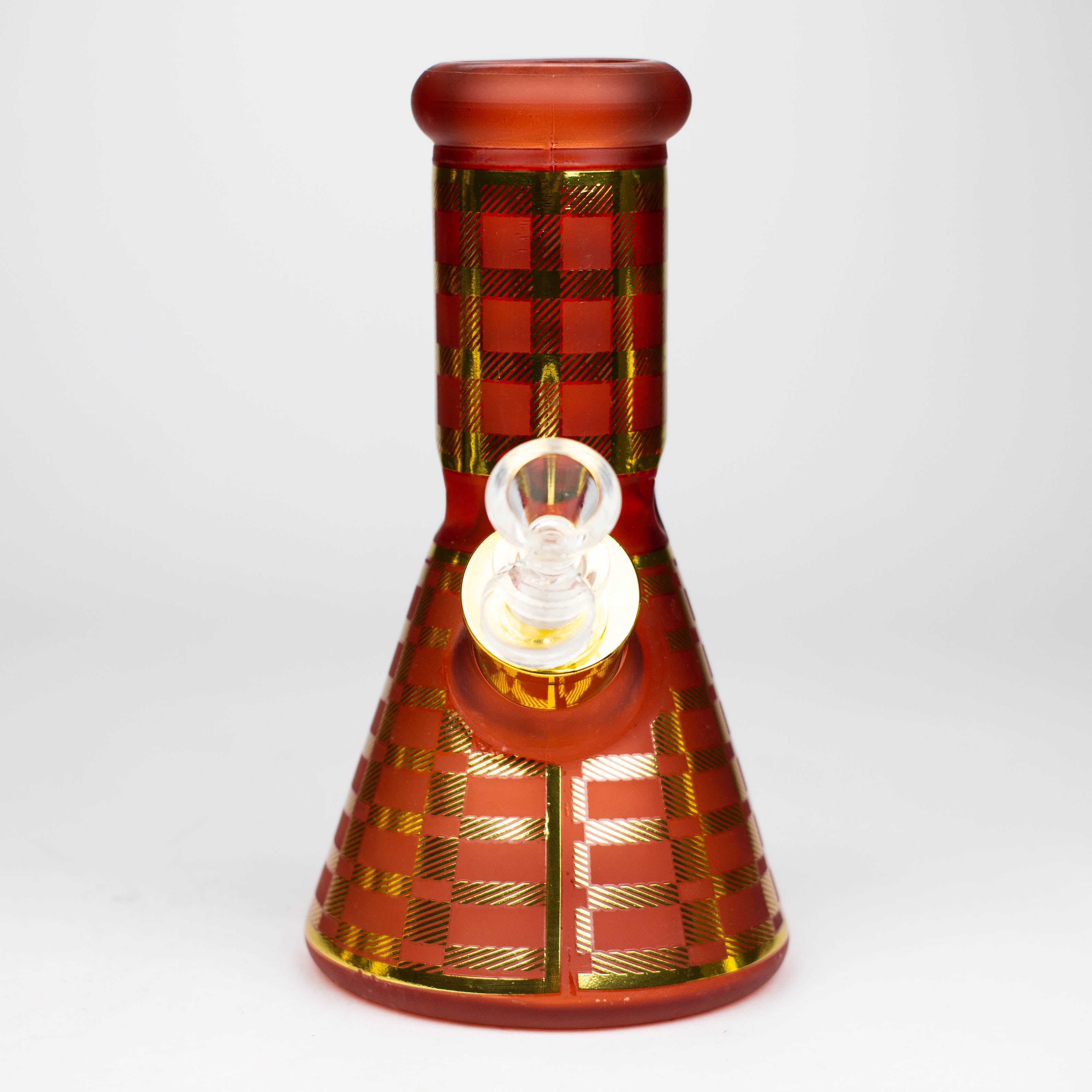 8" Soft glass 7mm beaker water bong [M08003]