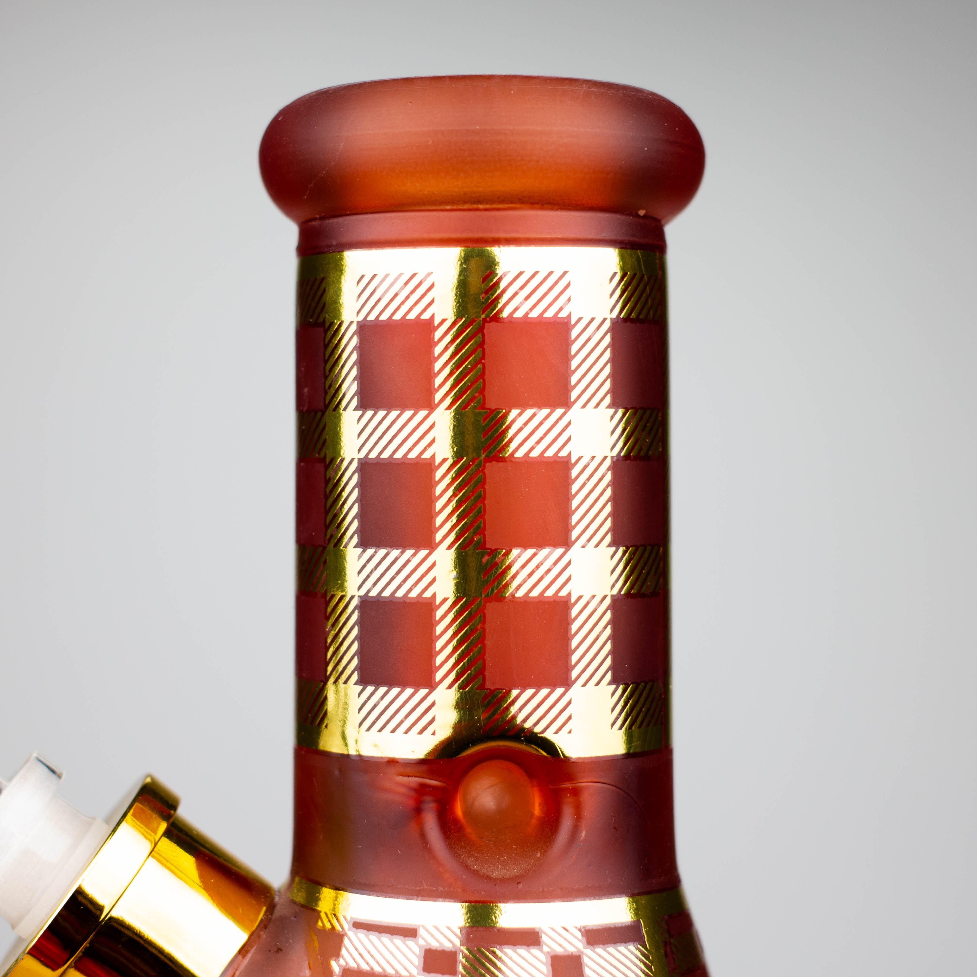 8" Soft glass 7mm beaker water bong [M08003]