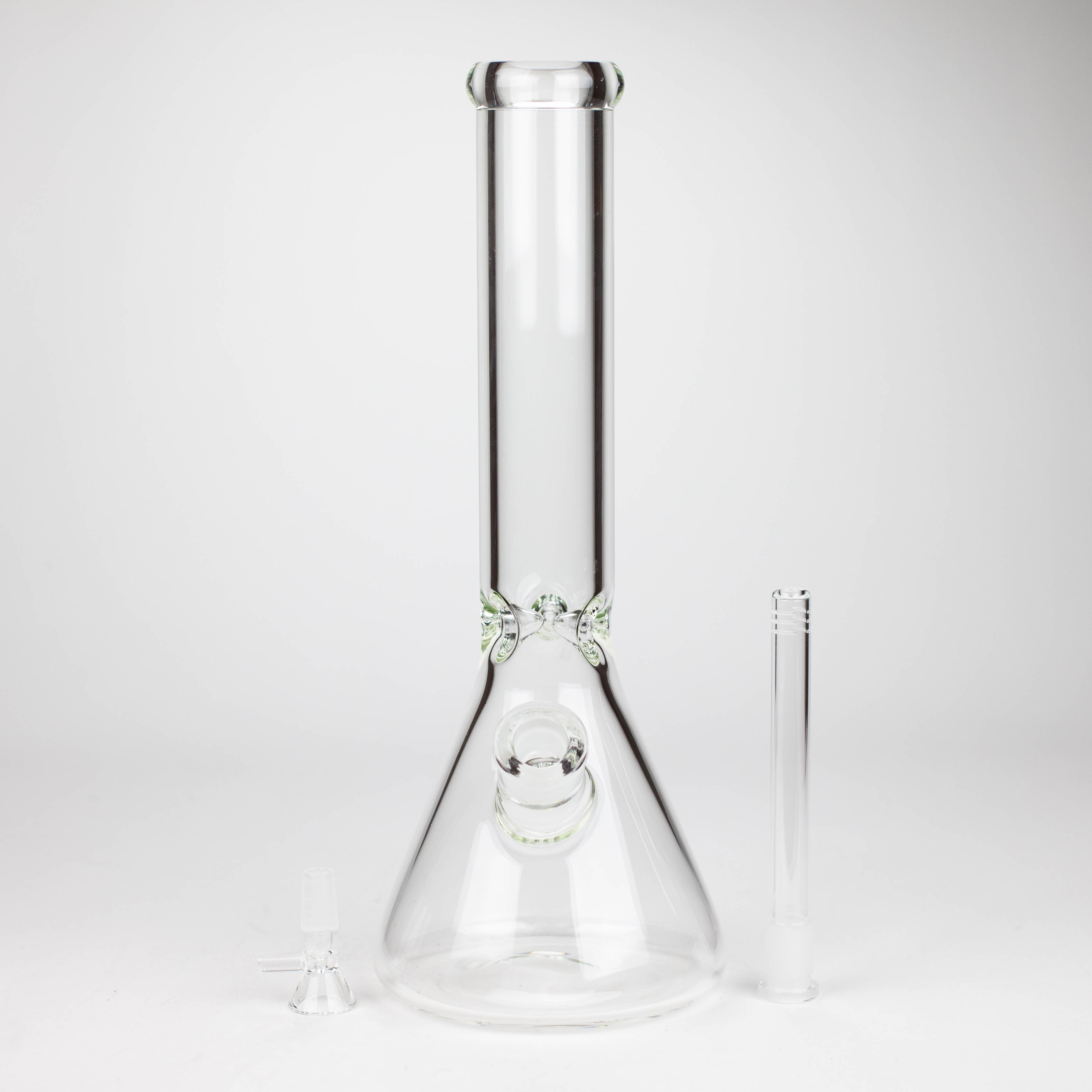 14" Exclusive License 7mm Glass Bong with Stickers [C1559]