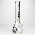 Steam Engine™ | 14 Inch 7mm glass bong with stickers by golden crown