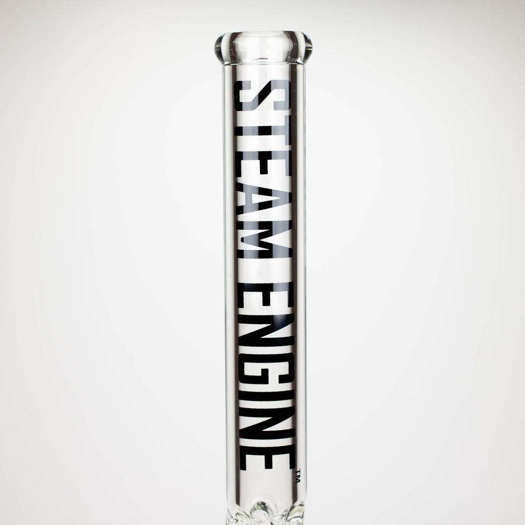 Steam Engine™ | 18 Inch 9mm glass bong with stickers by golden crown