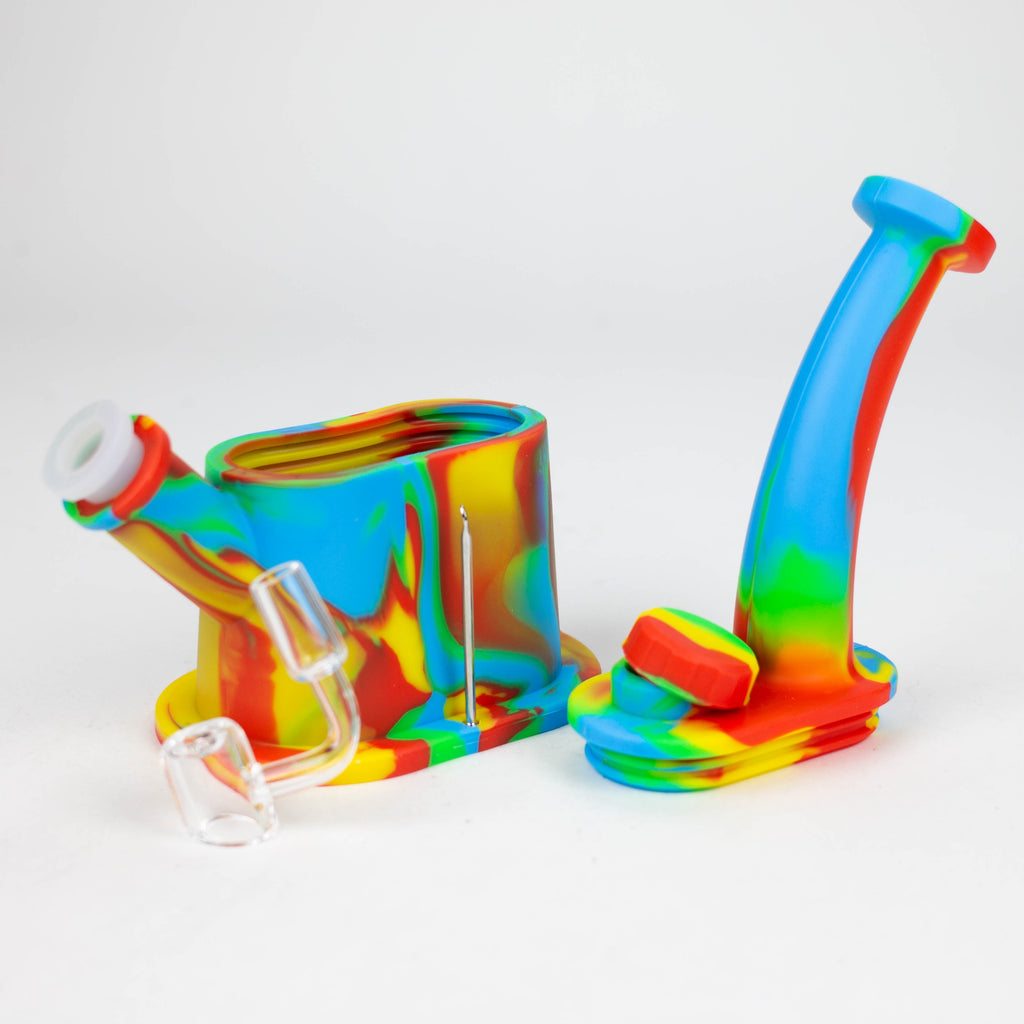8.8" Silicone Flat bottom Rig-Assorted [018B]