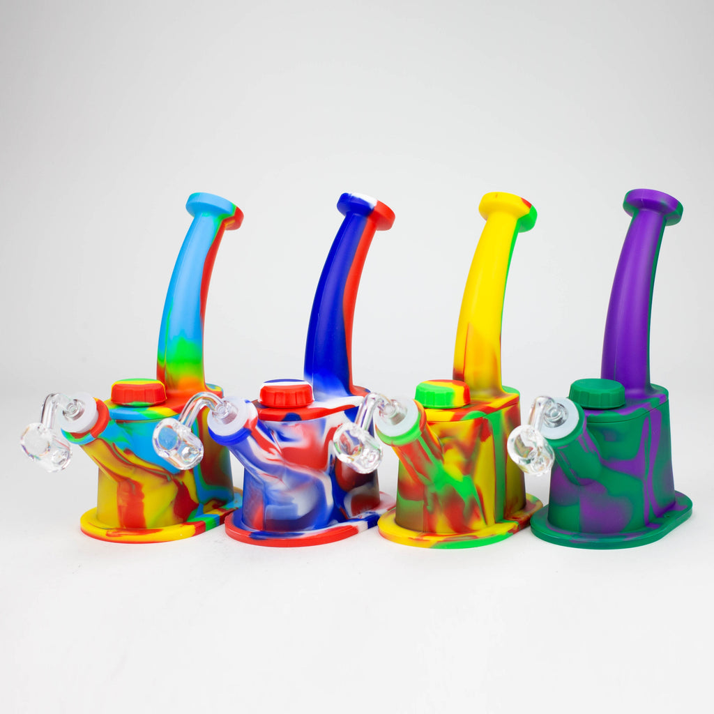 8.8" Silicone Flat bottom Rig-Assorted [018B]