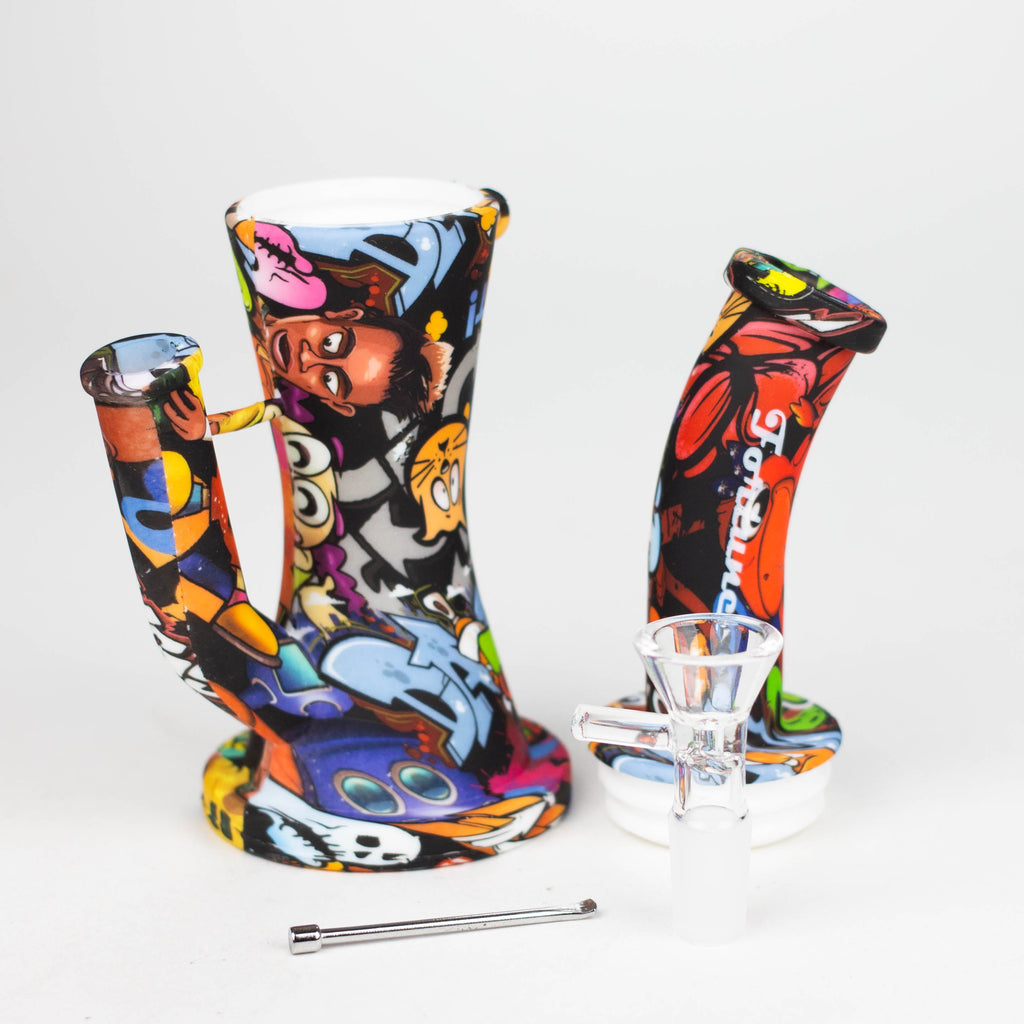 Fortune | 8.5" Hydrographic Silicone Bong-Assorted [SP1031P]