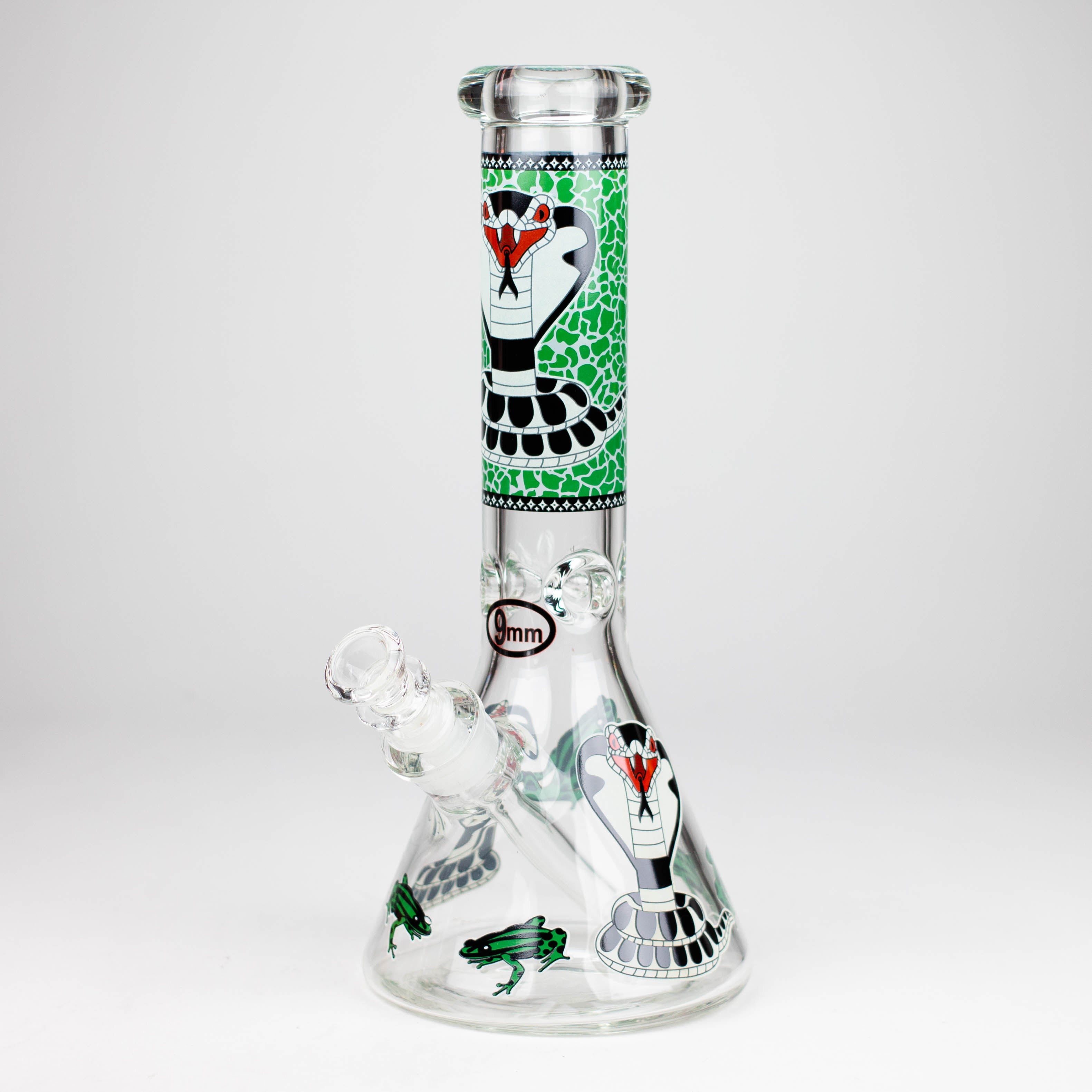 Fortune | 12" 9mm Snake Glow in the dark Beaker Bong [GT125009]