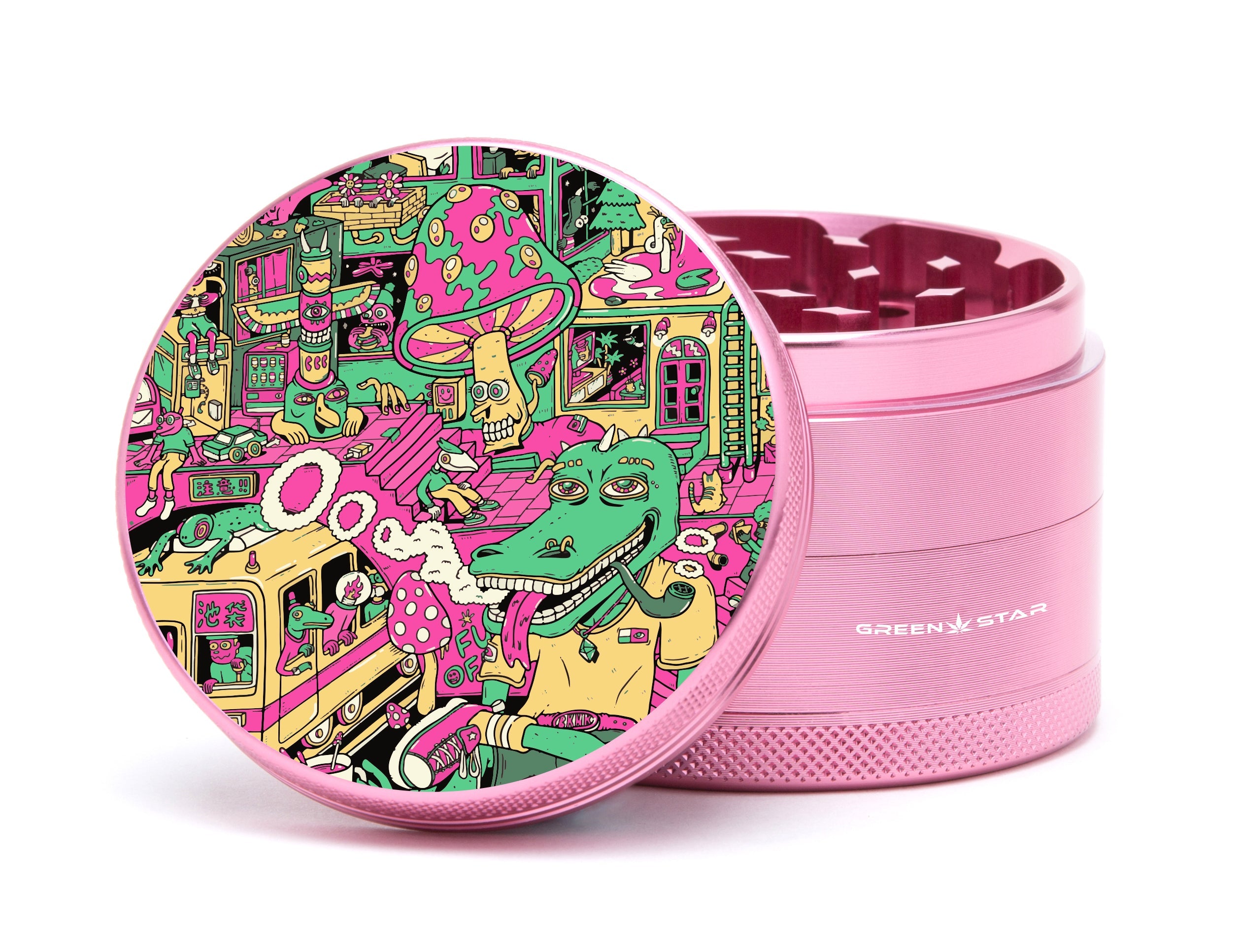 Green Star | 2.5" (63mm) Grinder - Chilled Out Design