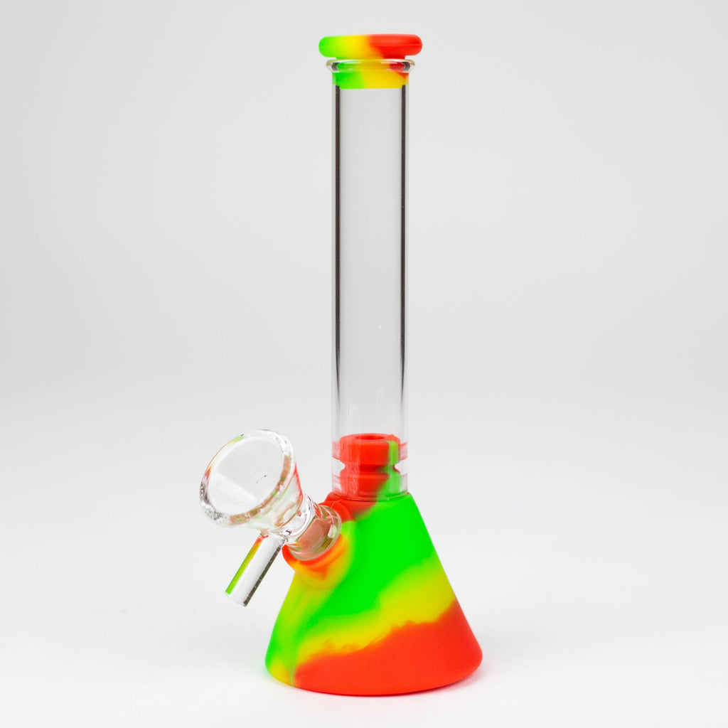 6" Silicone Glass Beaker Mini bong-Assorted [H373]