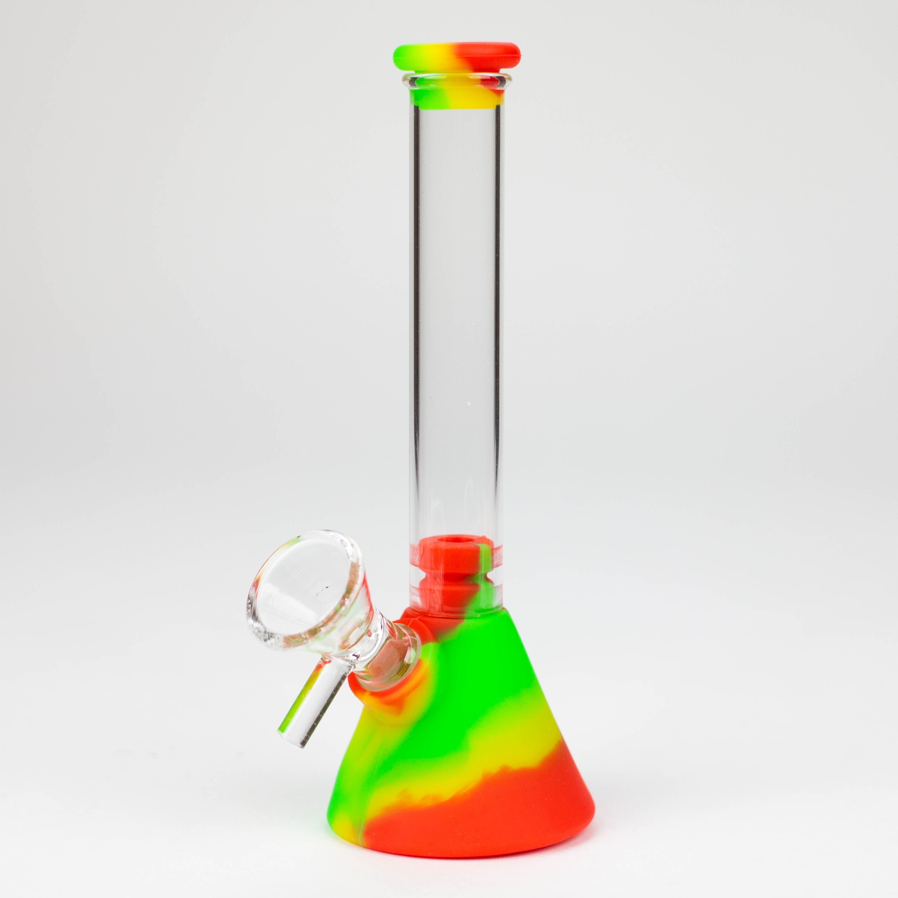 6" Silicone Glass Beaker Mini bong-Assorted [H373]