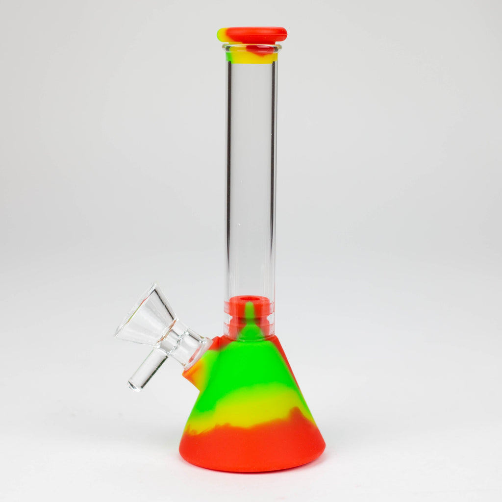 6" Silicone Glass Beaker Mini bong-Assorted [H373]