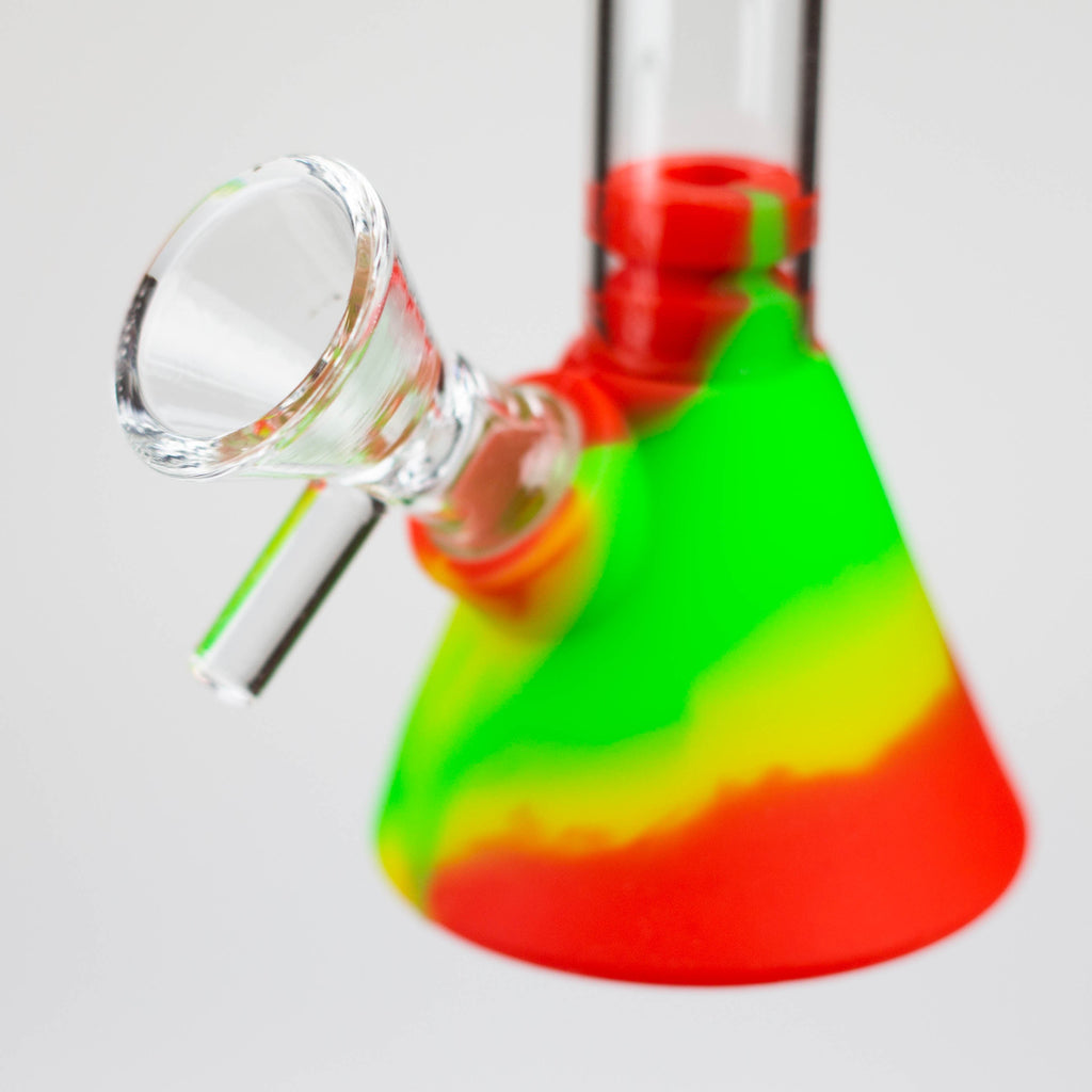 6" Silicone Glass Beaker Mini bong-Assorted [H373]