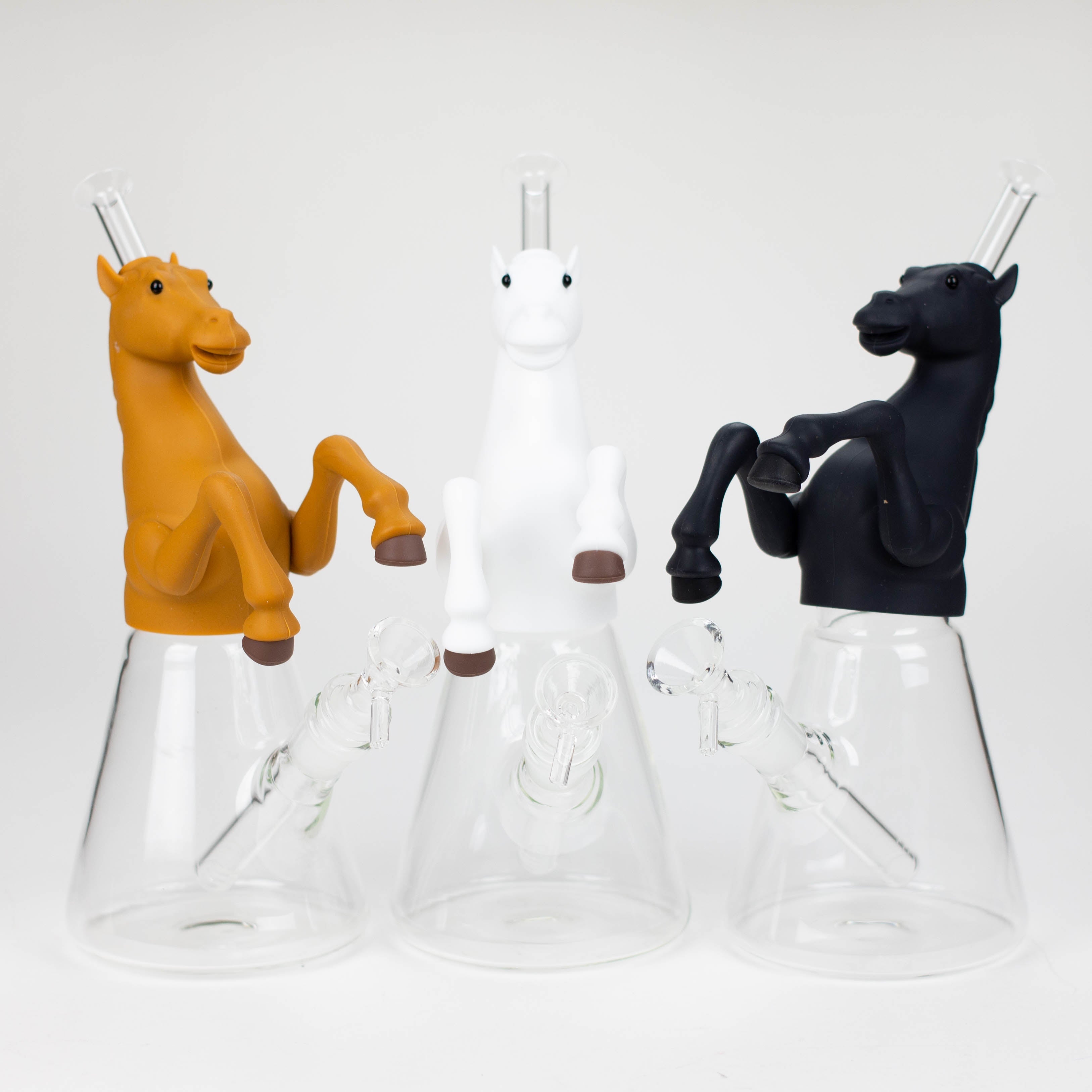 10.5" Wild horse glass water pipe-Assorted [H372]