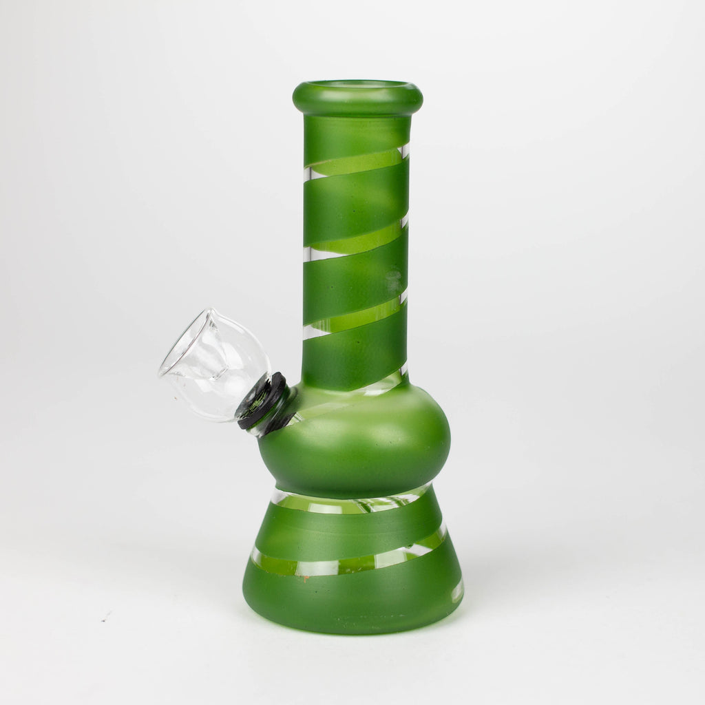 5" Color Stripe Diamond Base mini bong-Assorted