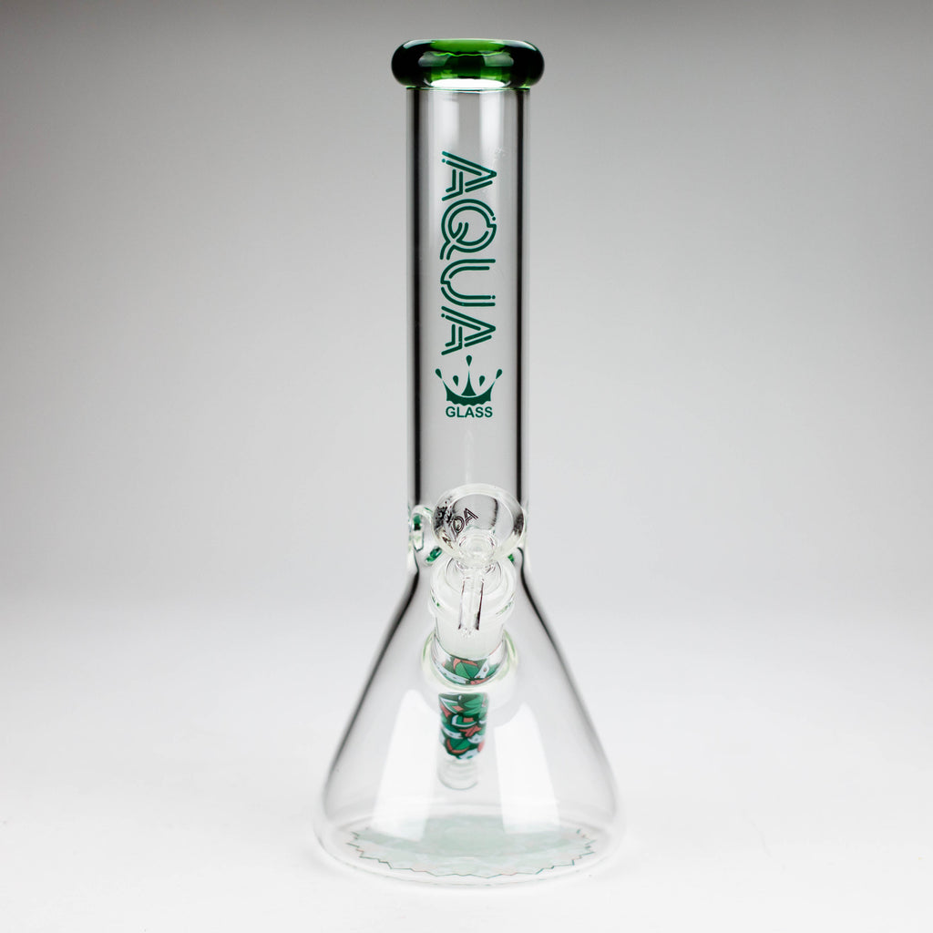 AQUA | 10" Beaker glass water bong with silicone cap [AQUA200]