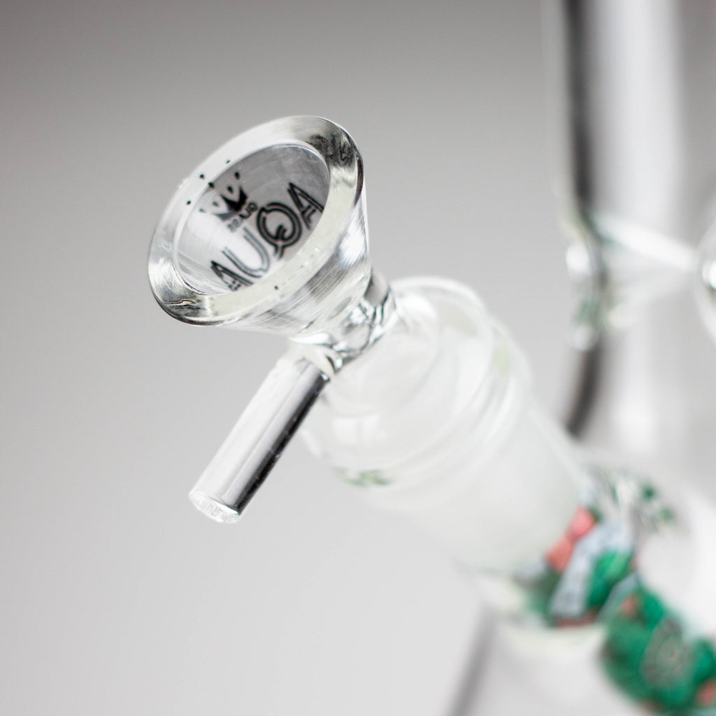 AQUA | 10" Beaker glass water bong with silicone cap [AQUA200]