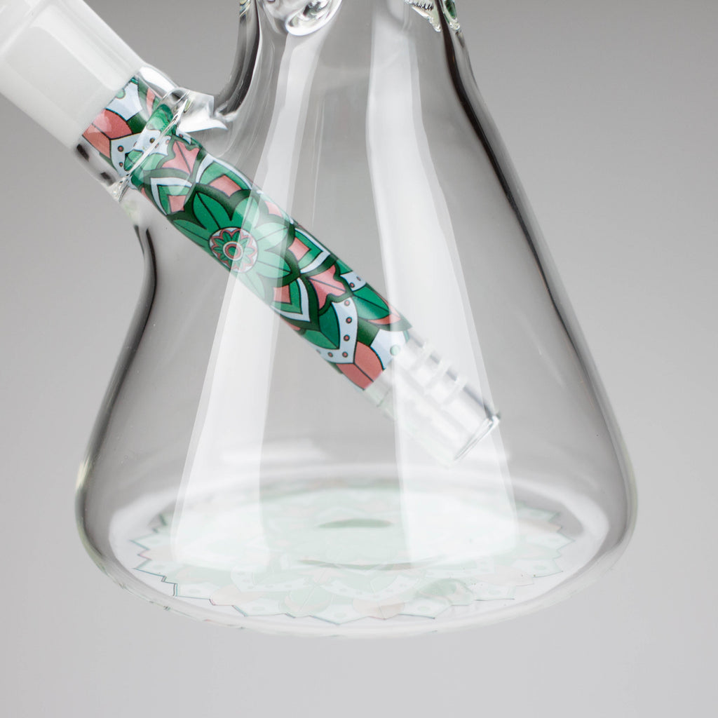 AQUA | 10" Beaker glass water bong with silicone cap [AQUA200]