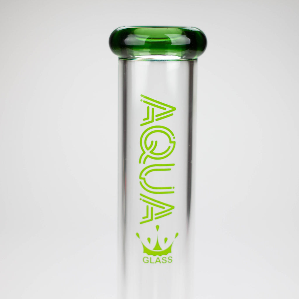 AQUA | 10" Round glass water bong with silicone cap [AQUA201]