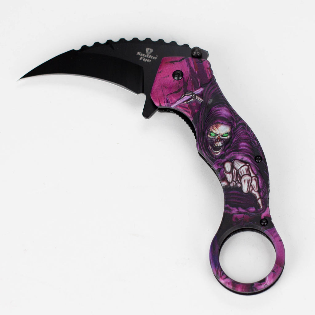 Snake Eye | Skull Design folding Karambit 3" Blade [SE-090P]