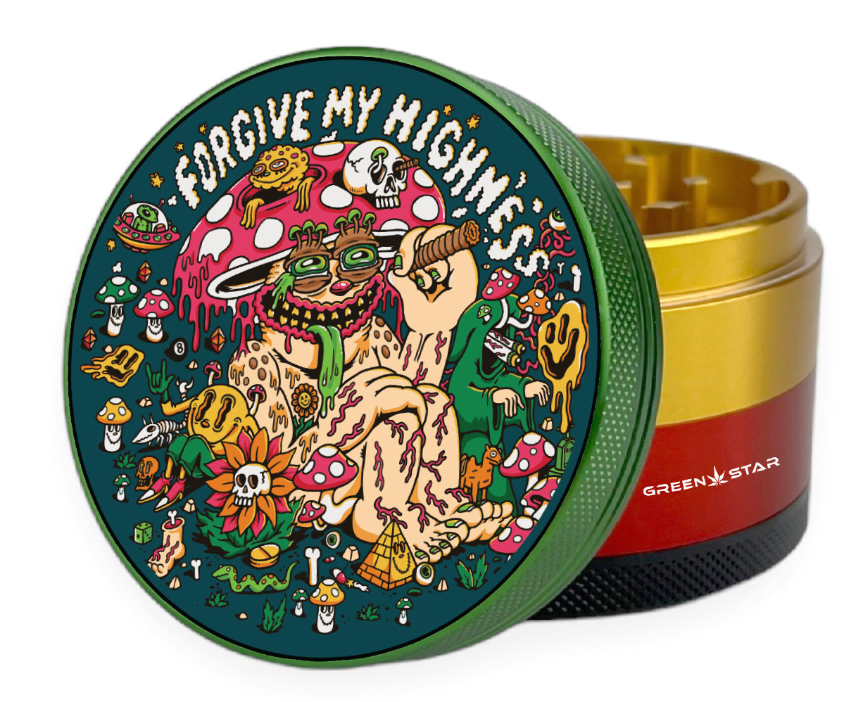 Green Star | 2.5" (63mm) Grinder - Forgive My Highness Design