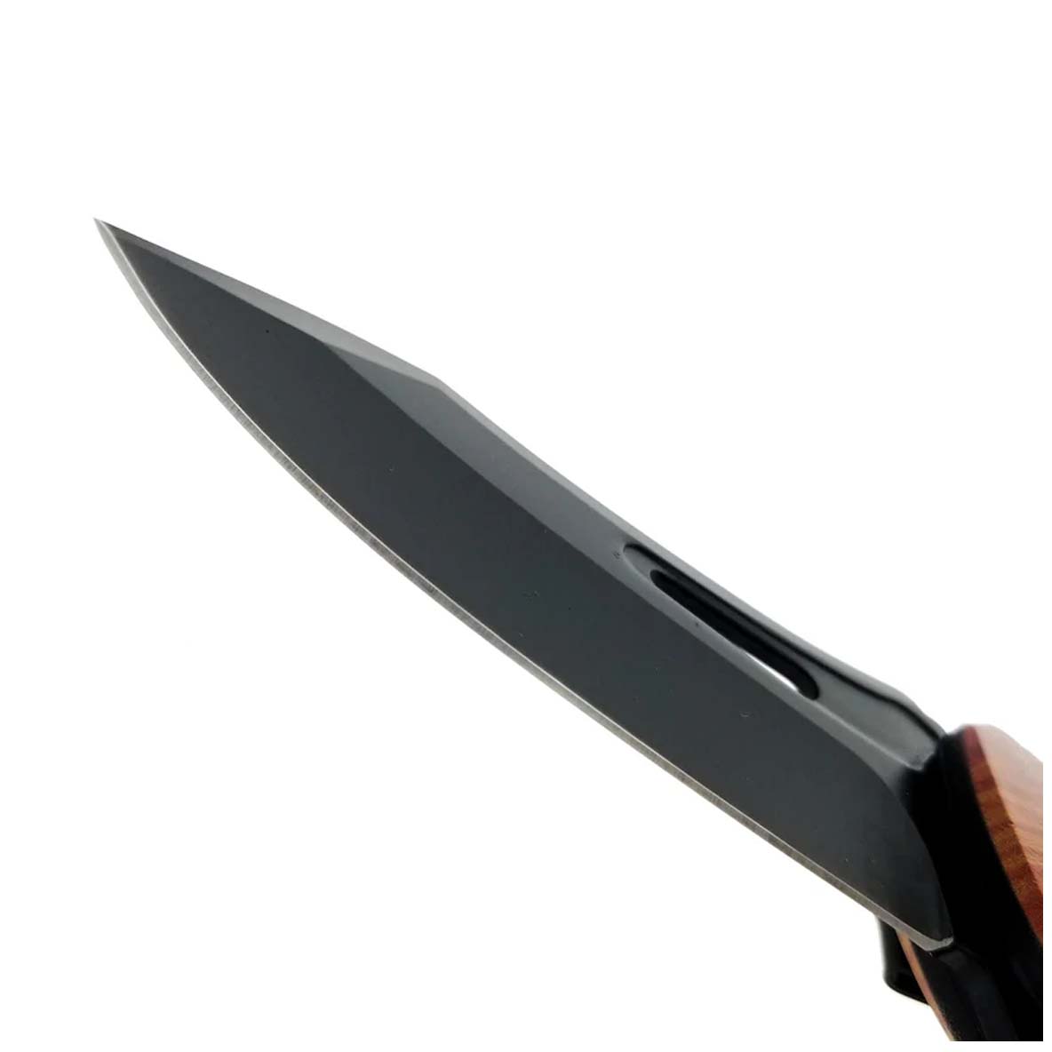 8-1/2" Spring Assisted Knife Plastic Wood Handle w Scorpion