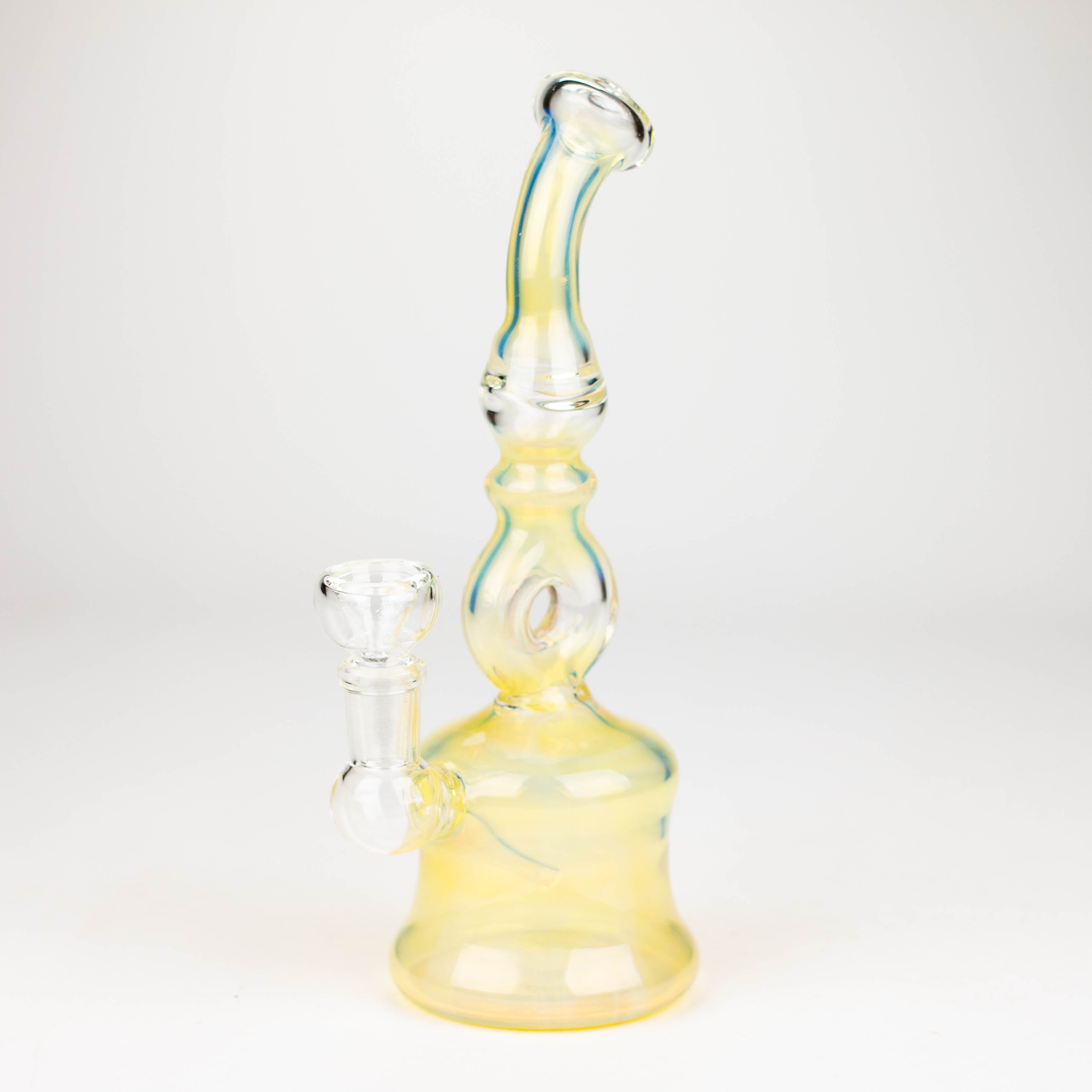 8" gold fumed glass water Pipe