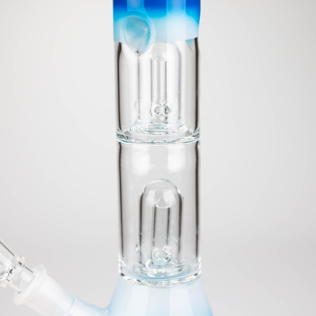 12" Double Dome Percolator glass bong-Assorted designs on