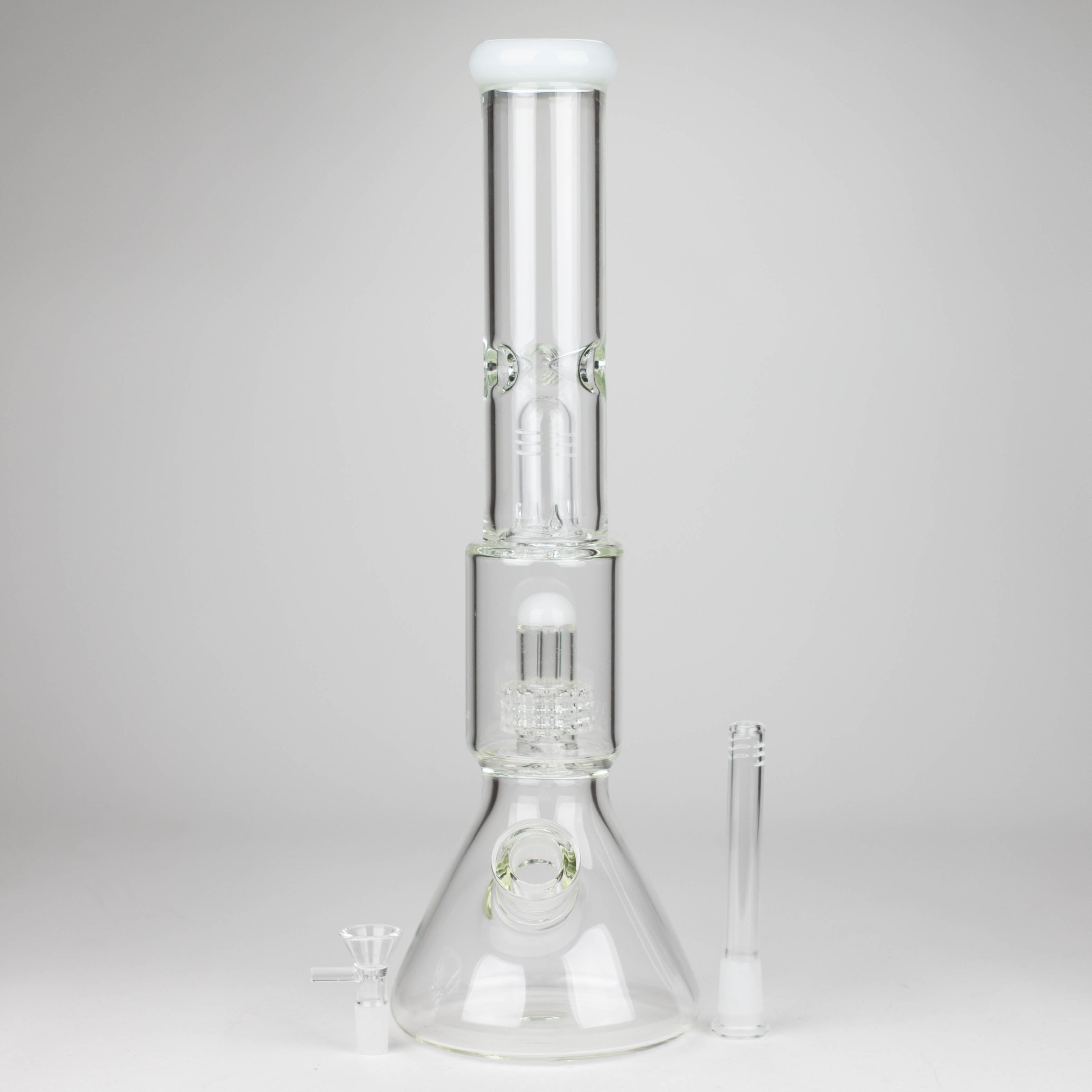 Z16" Color accented 7 mm glass water bong With Dffiuser