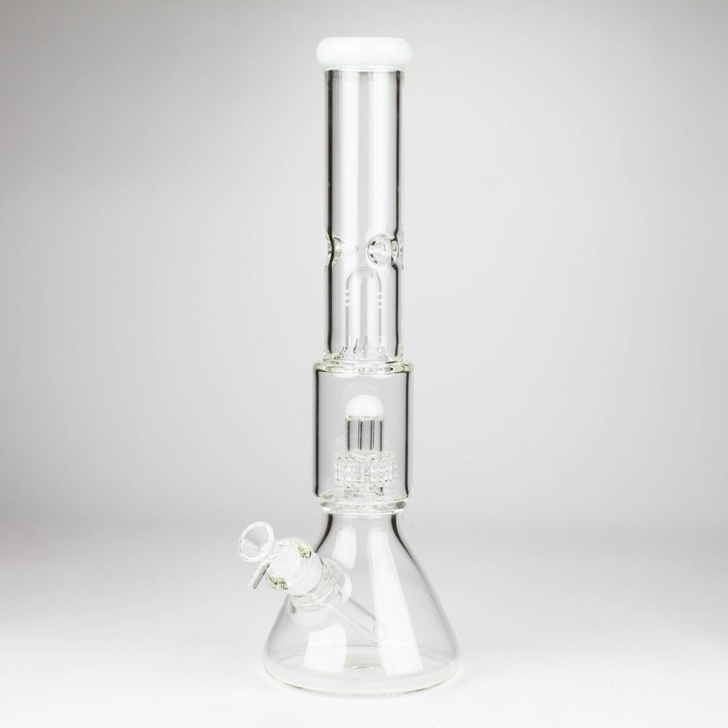 Z16" Color accented 7 mm glass water bong With Dffiuser