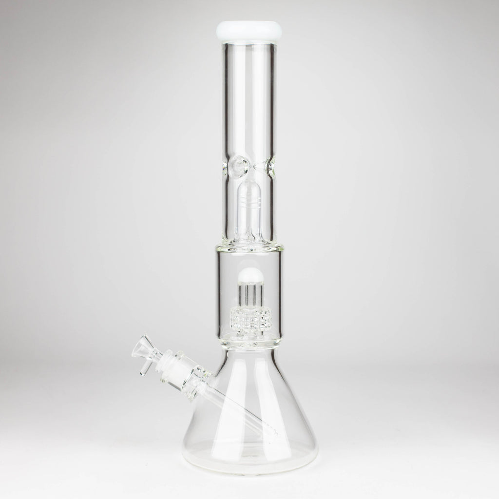 Z16" Color accented 7 mm glass water bong With Dffiuser