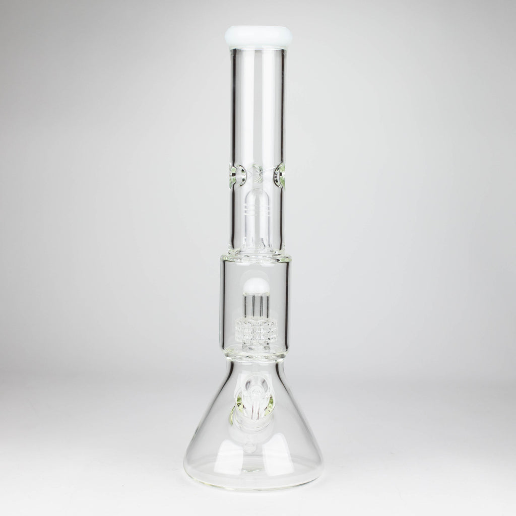 Z16" Color accented 7 mm glass water bong With Dffiuser