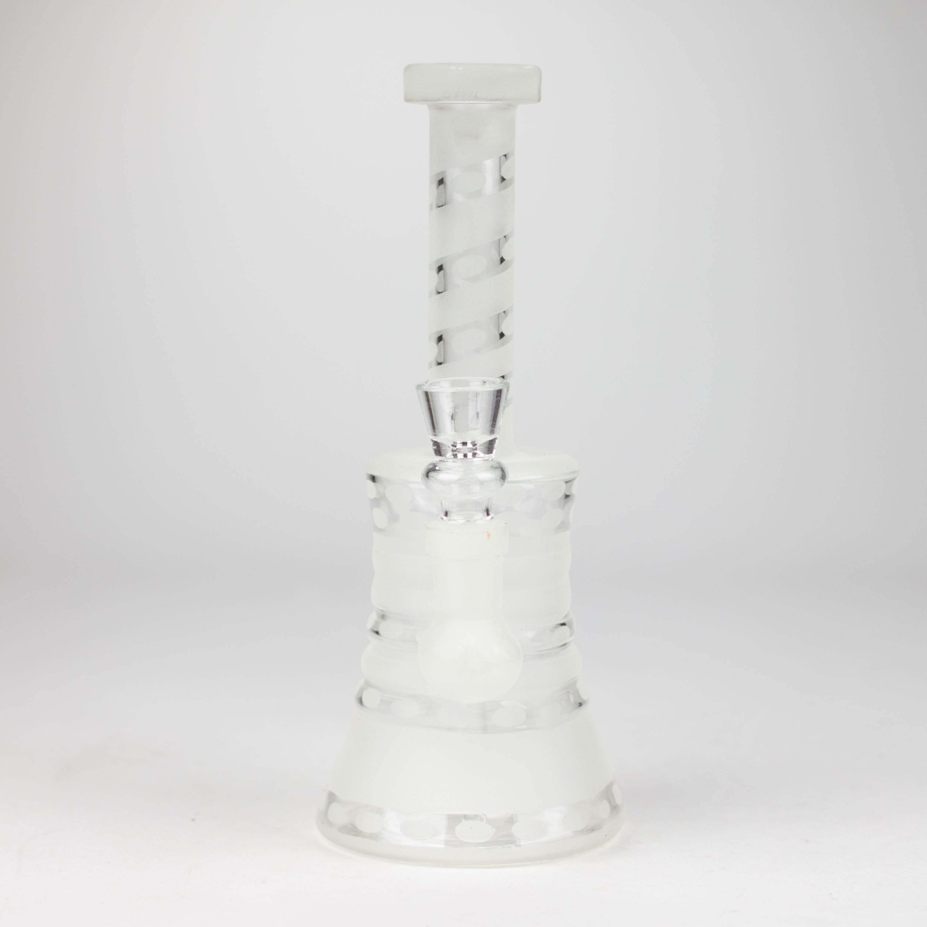 8" GLOW IN DARK GLASS BONG WITH DIFFUSER