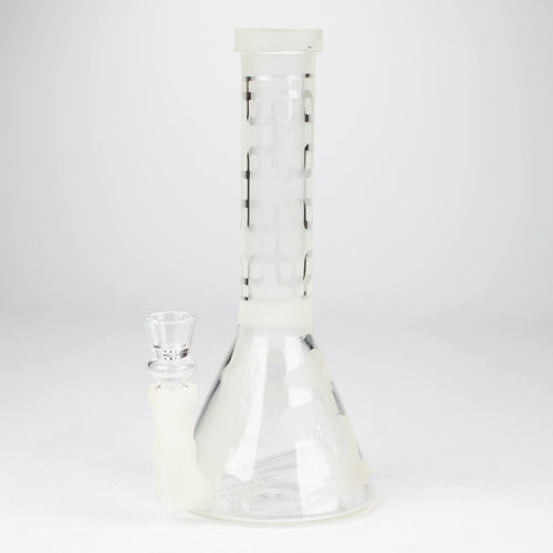 12" GLOW IN DARK BEAKER BONG WITH ICE CATCHER