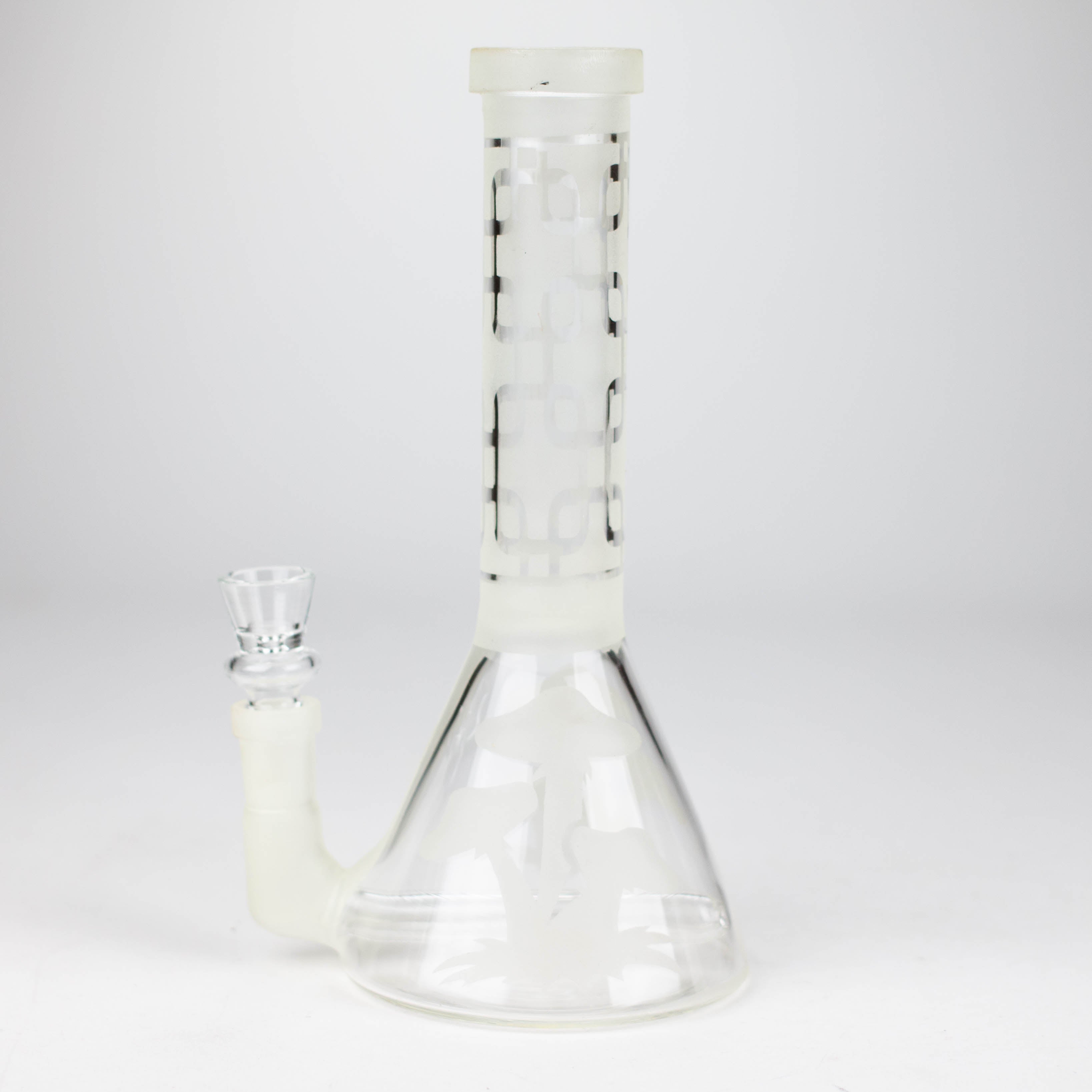 8" GLOW IN DARK BEAKER GLASS BONG