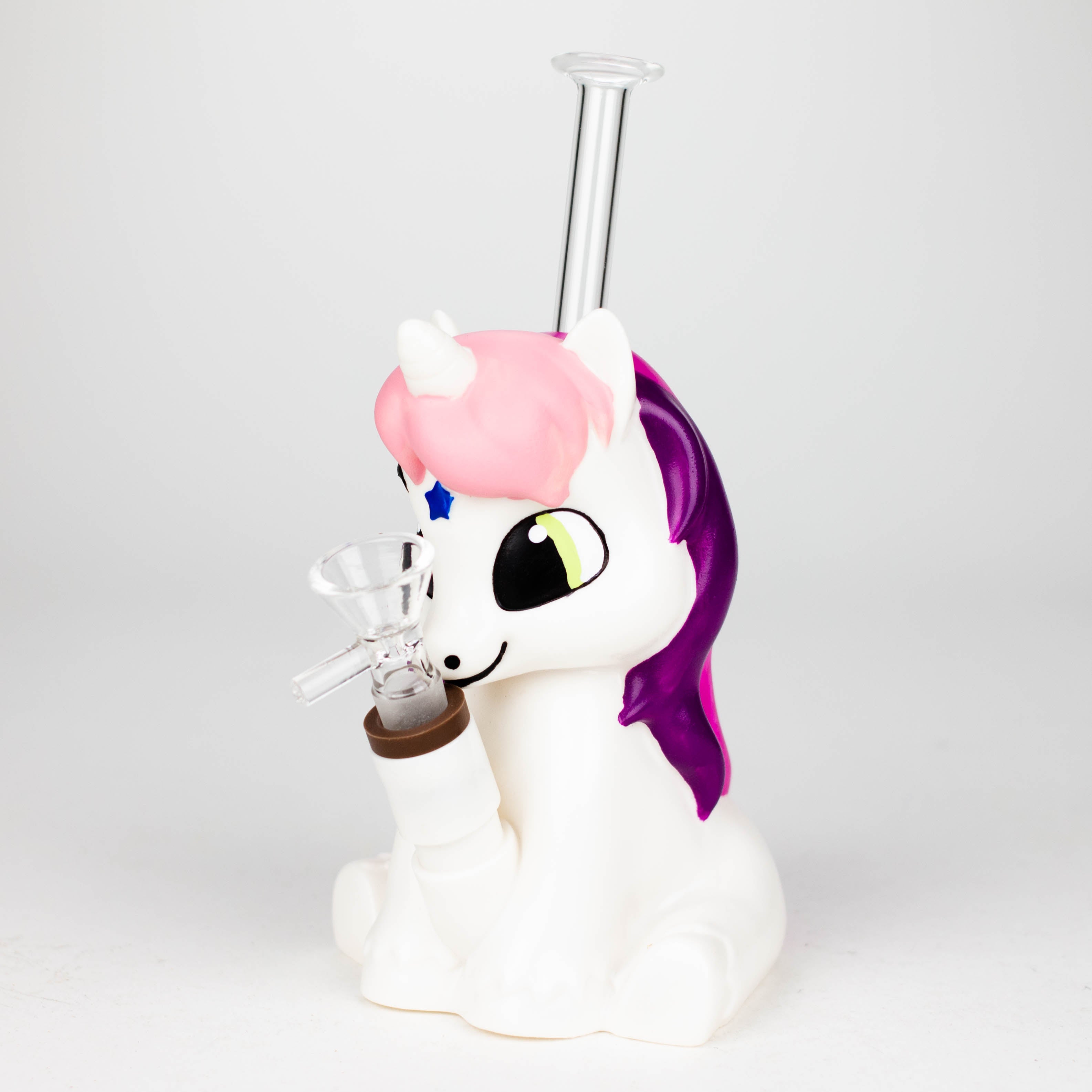 7.6" Vinyl unicorn water pipe [H395]