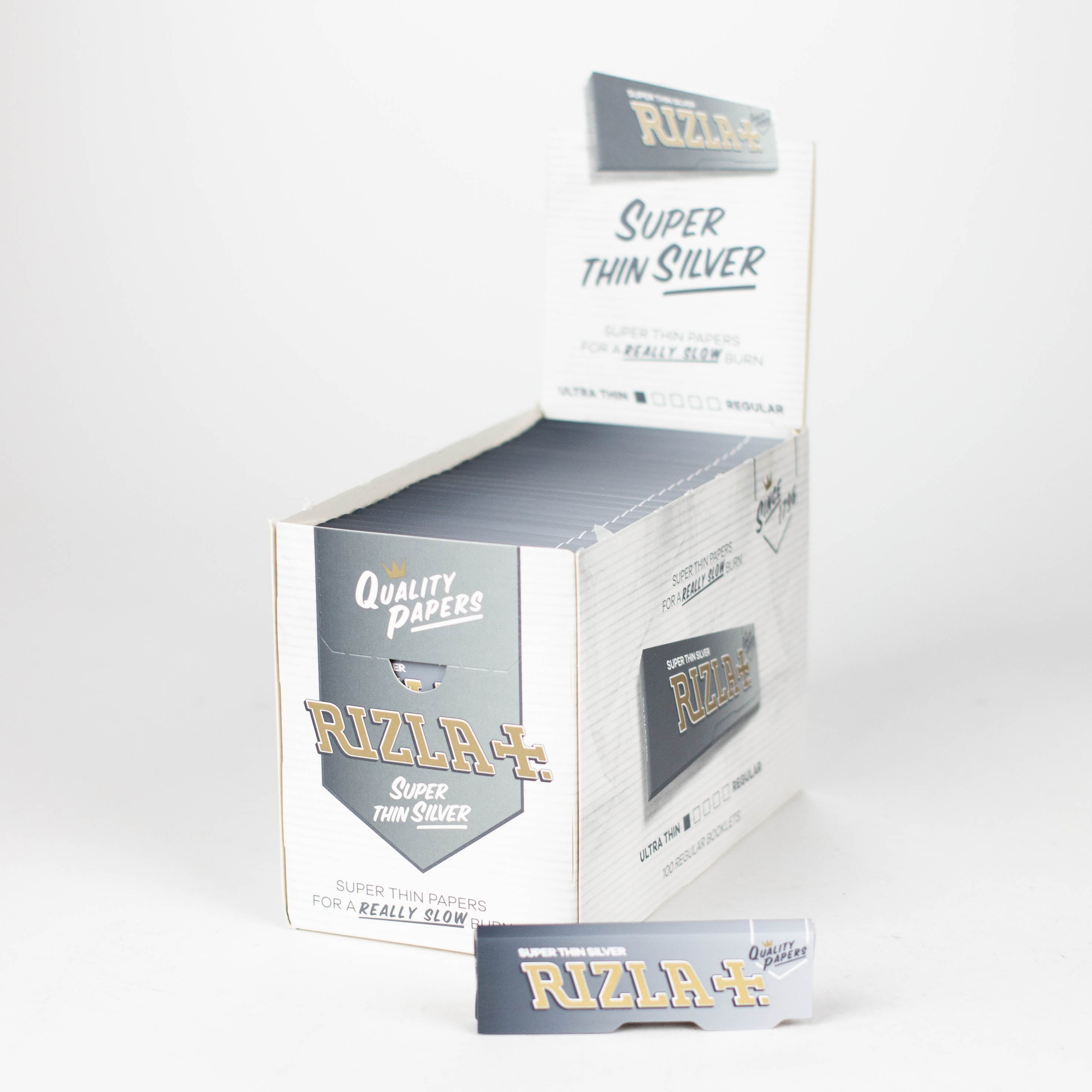 Rizla | Super Thin Silver single wide Box of 100