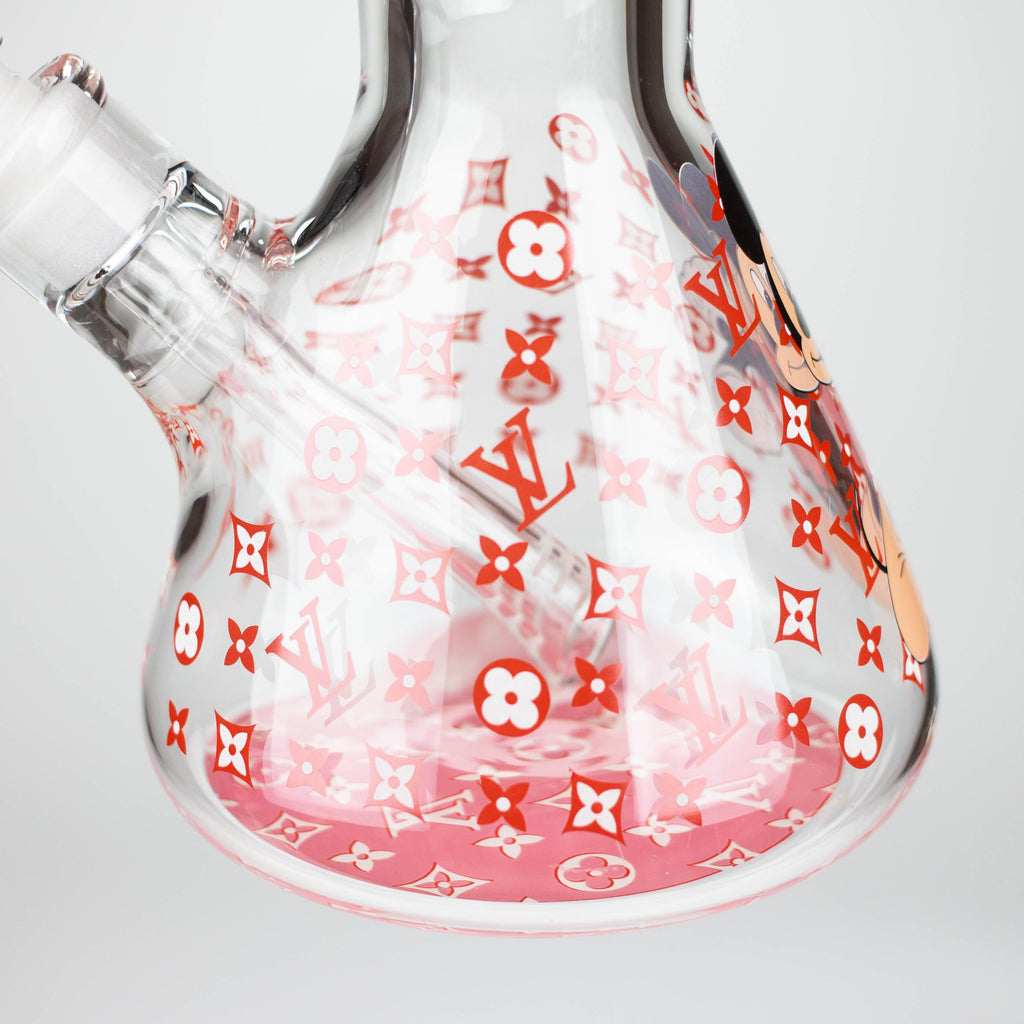 14" Cartoon Glow In The Dark 9 mm glass bong [PIP835]