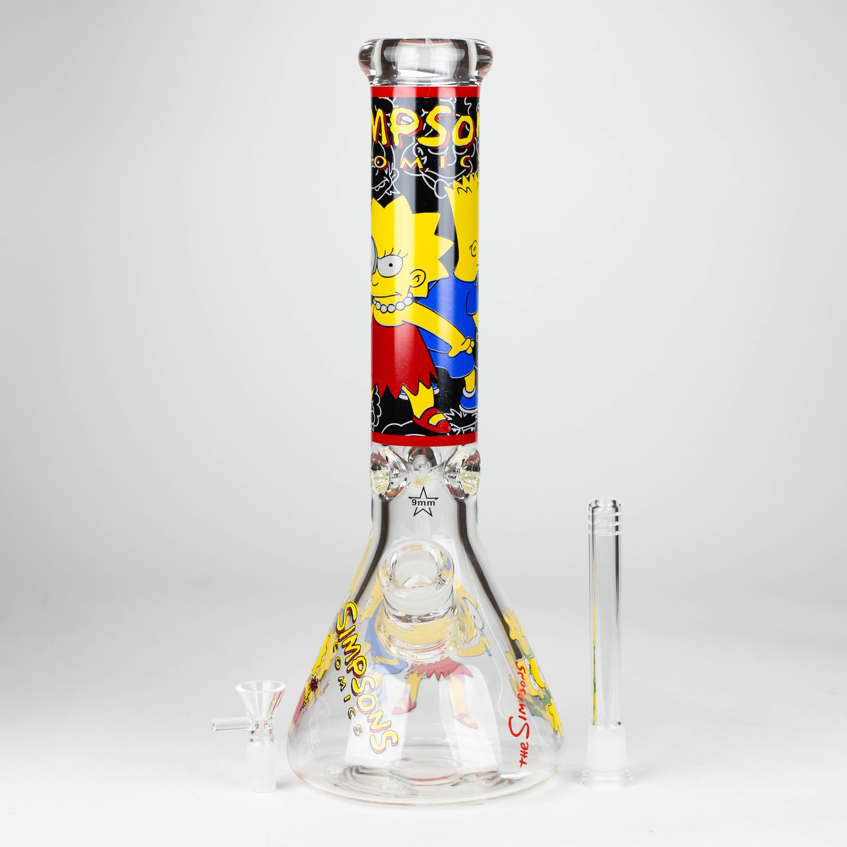 14" Cartoon 9 mm glass bong [PIP836]