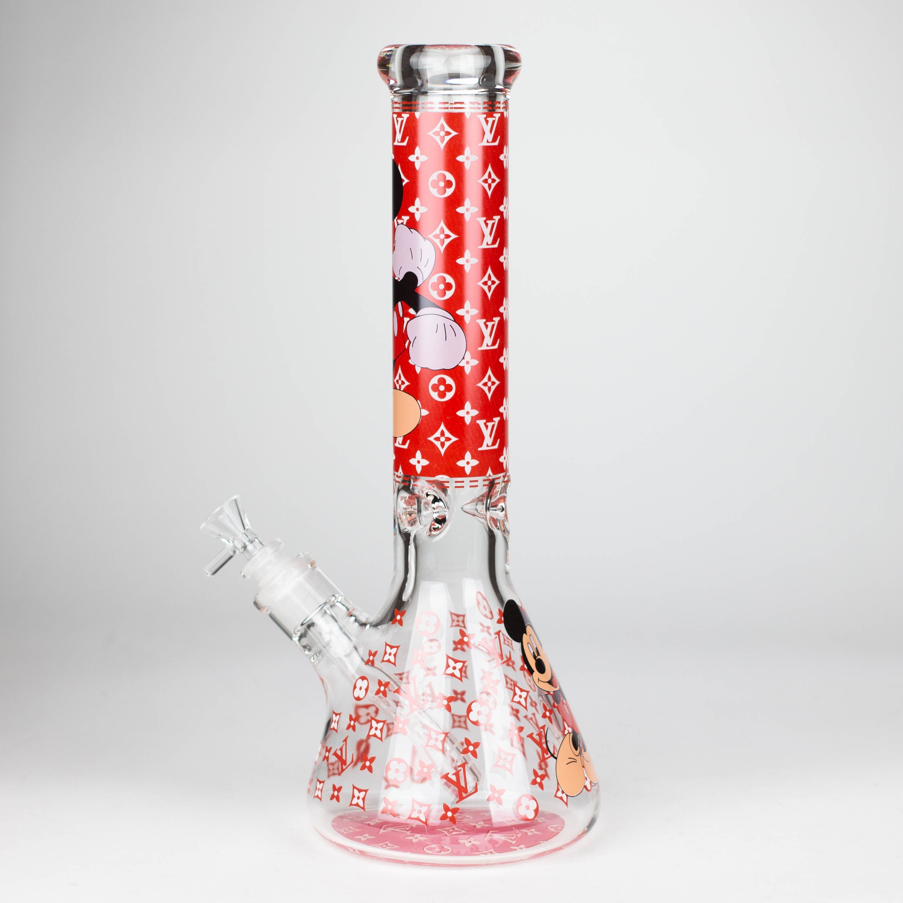 14" Cartoon Glow In The Dark 9 mm glass bong [PIP835]