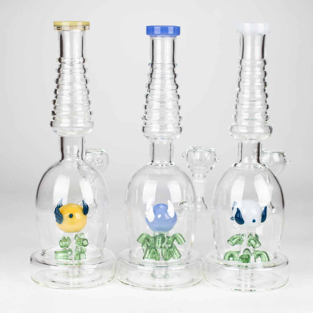 12" Fancy glass water bong