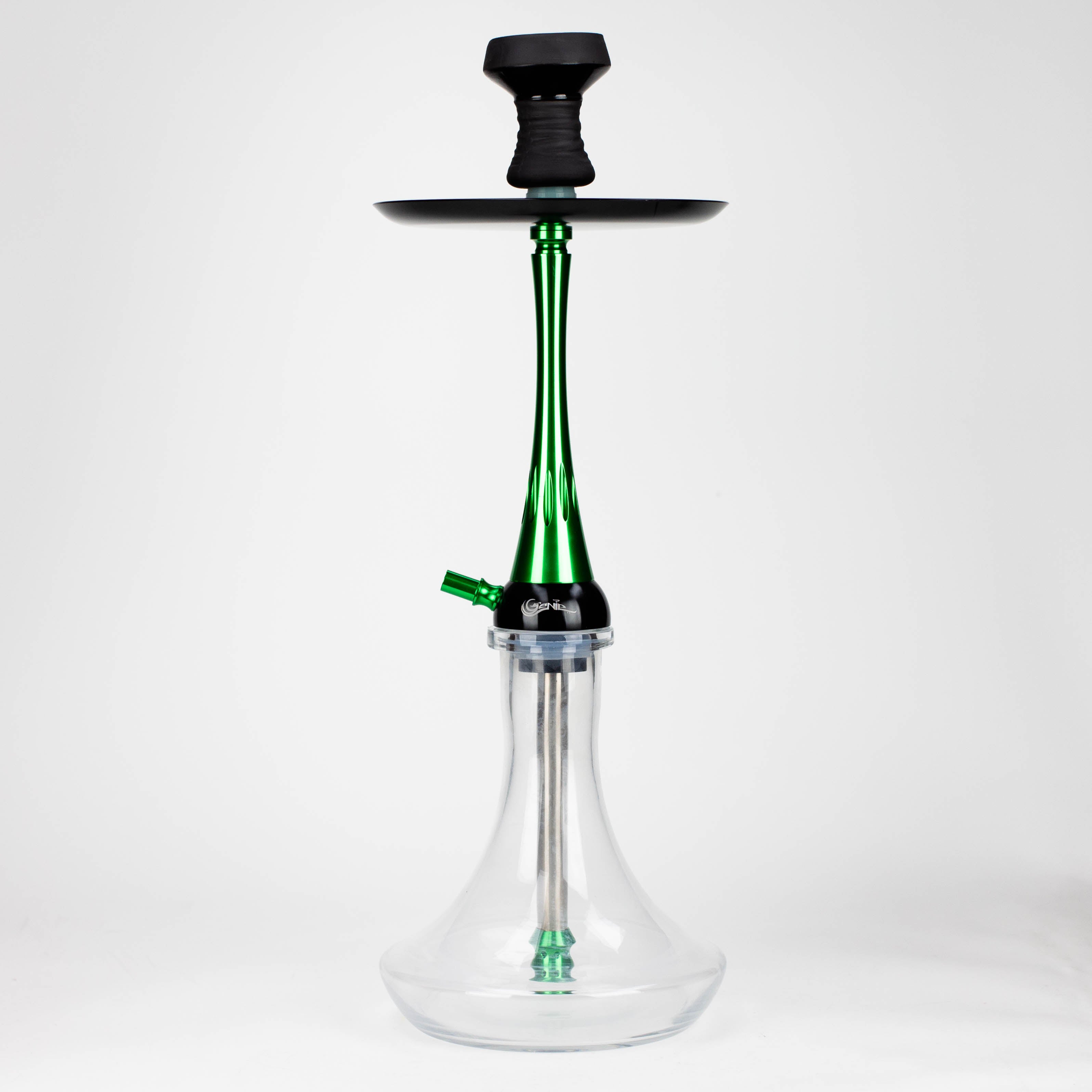 Genie | 22.5″ Aluminum Hookah with Diffuser,Tray, and Soft Touch Silicone Hose [SS-04]