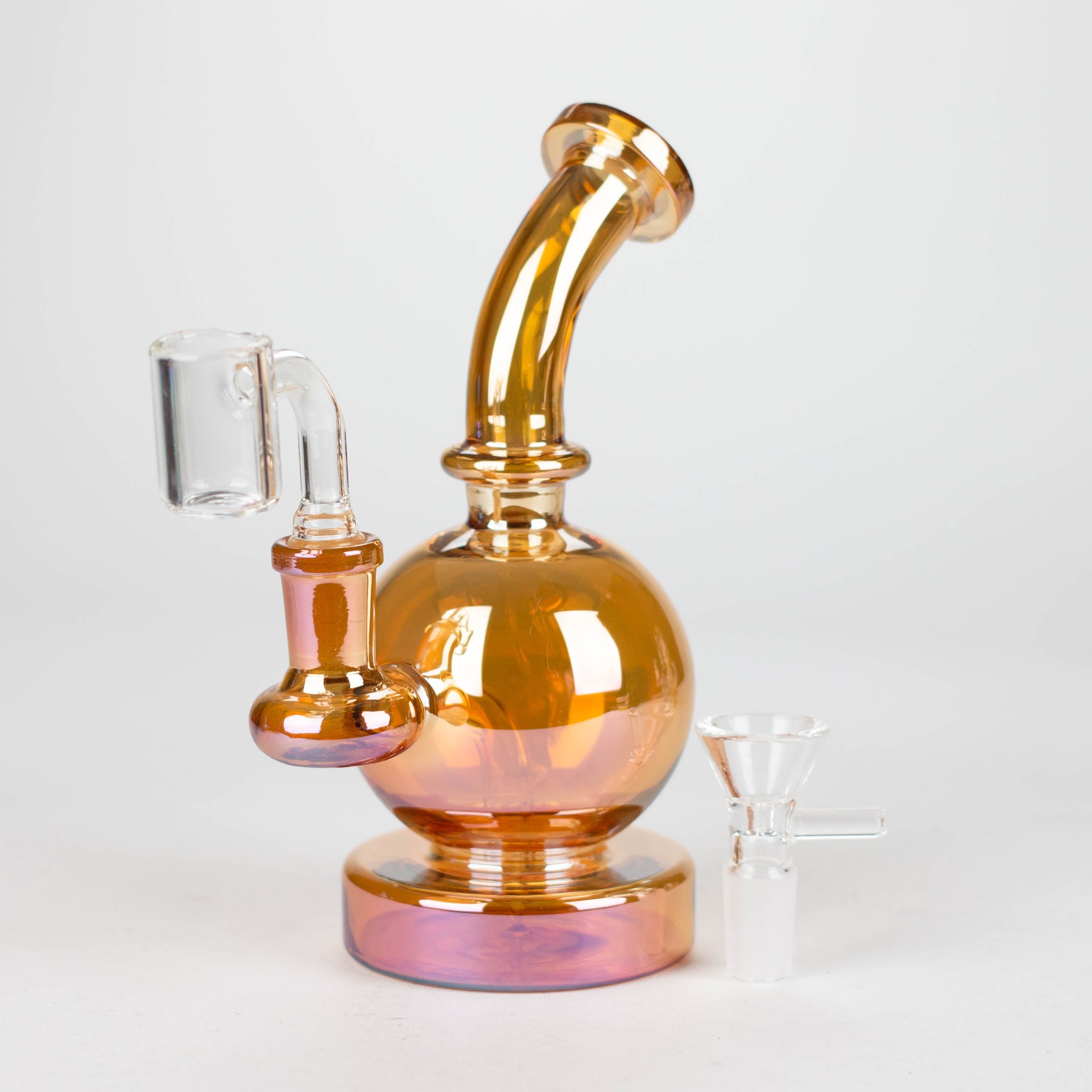 Z7" Solid Color Electroplate Rig with Banger and Bowl
