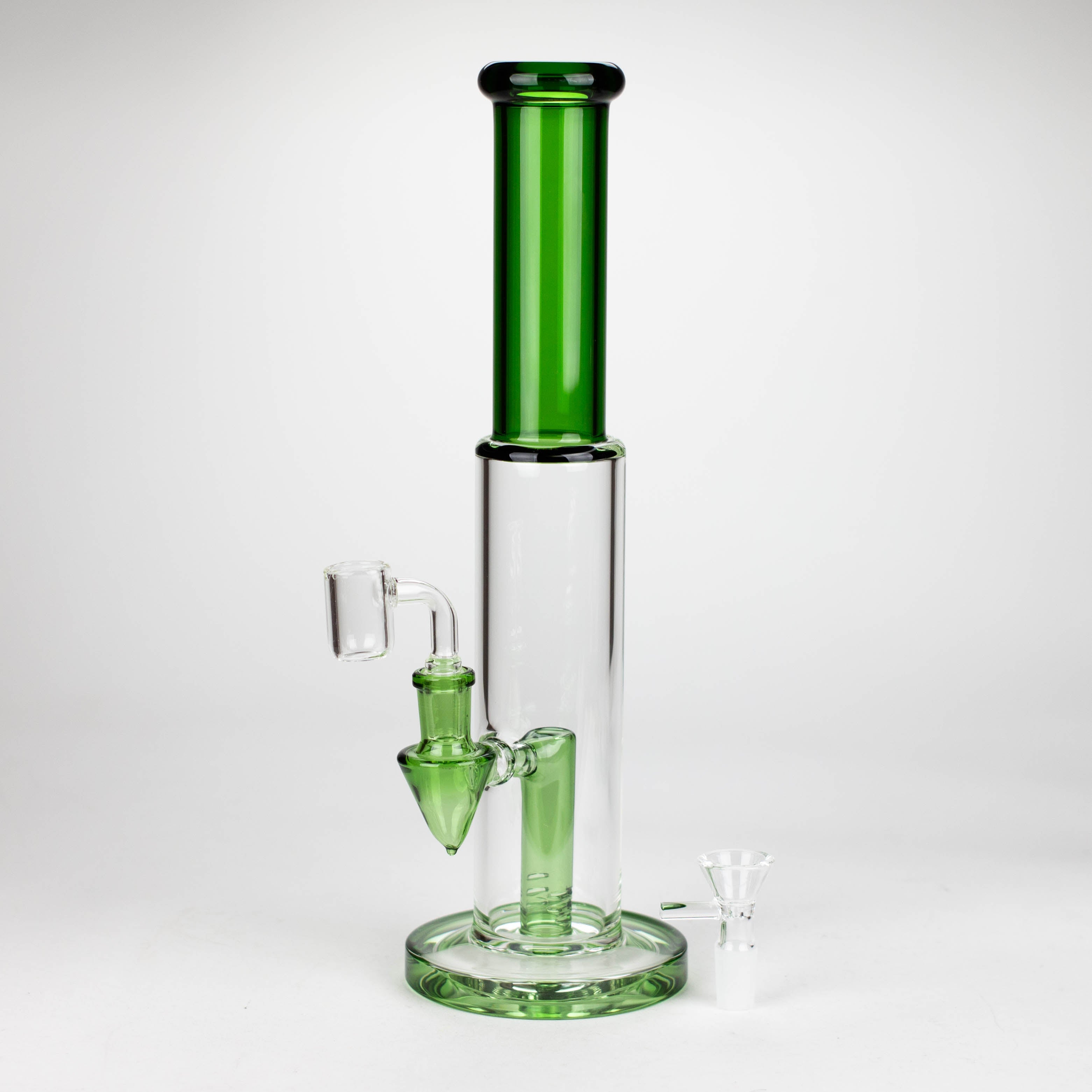 Z12" Color Accented Glass Rig With Banger and Bowl