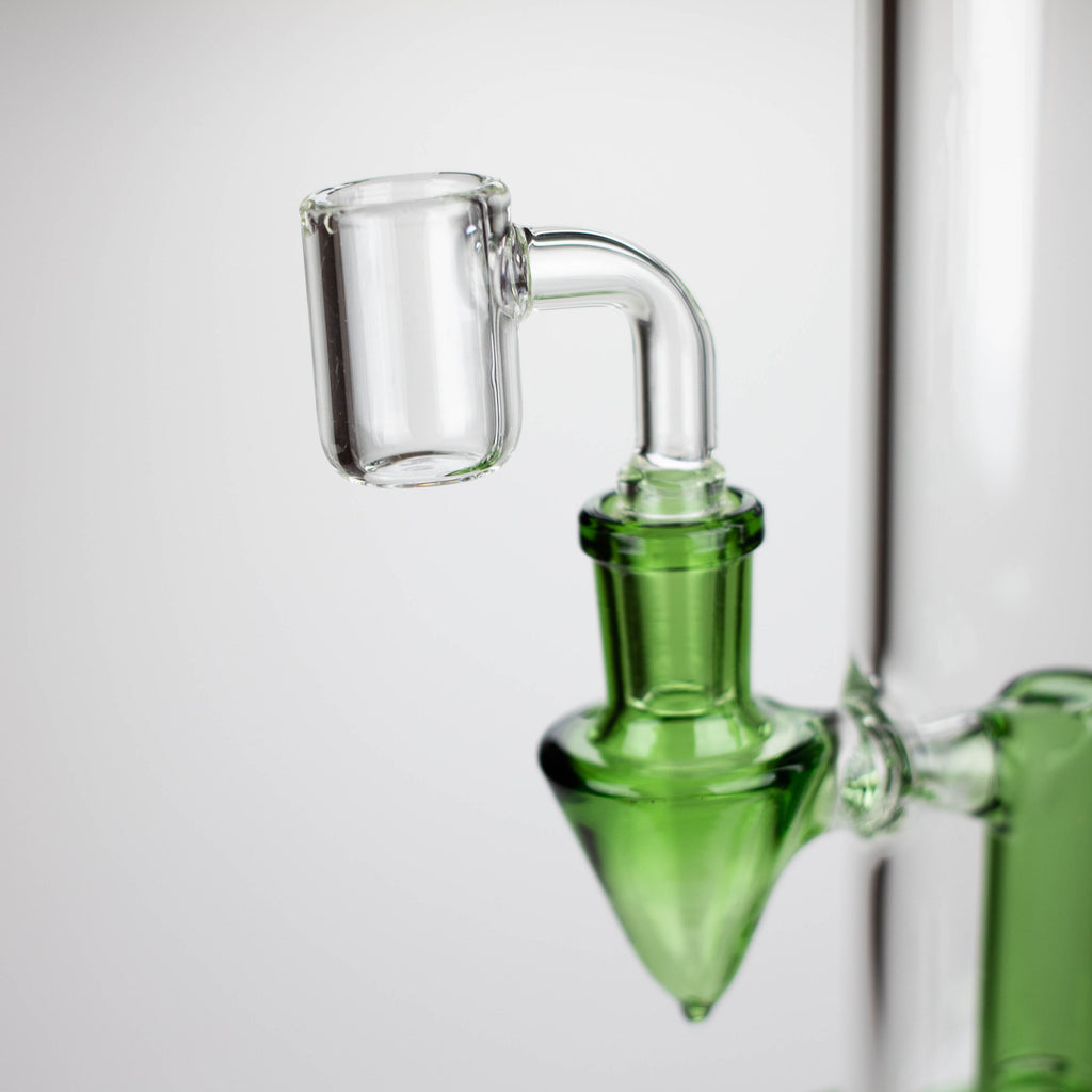 Z12" Color Accented Glass Rig With Banger and Bowl
