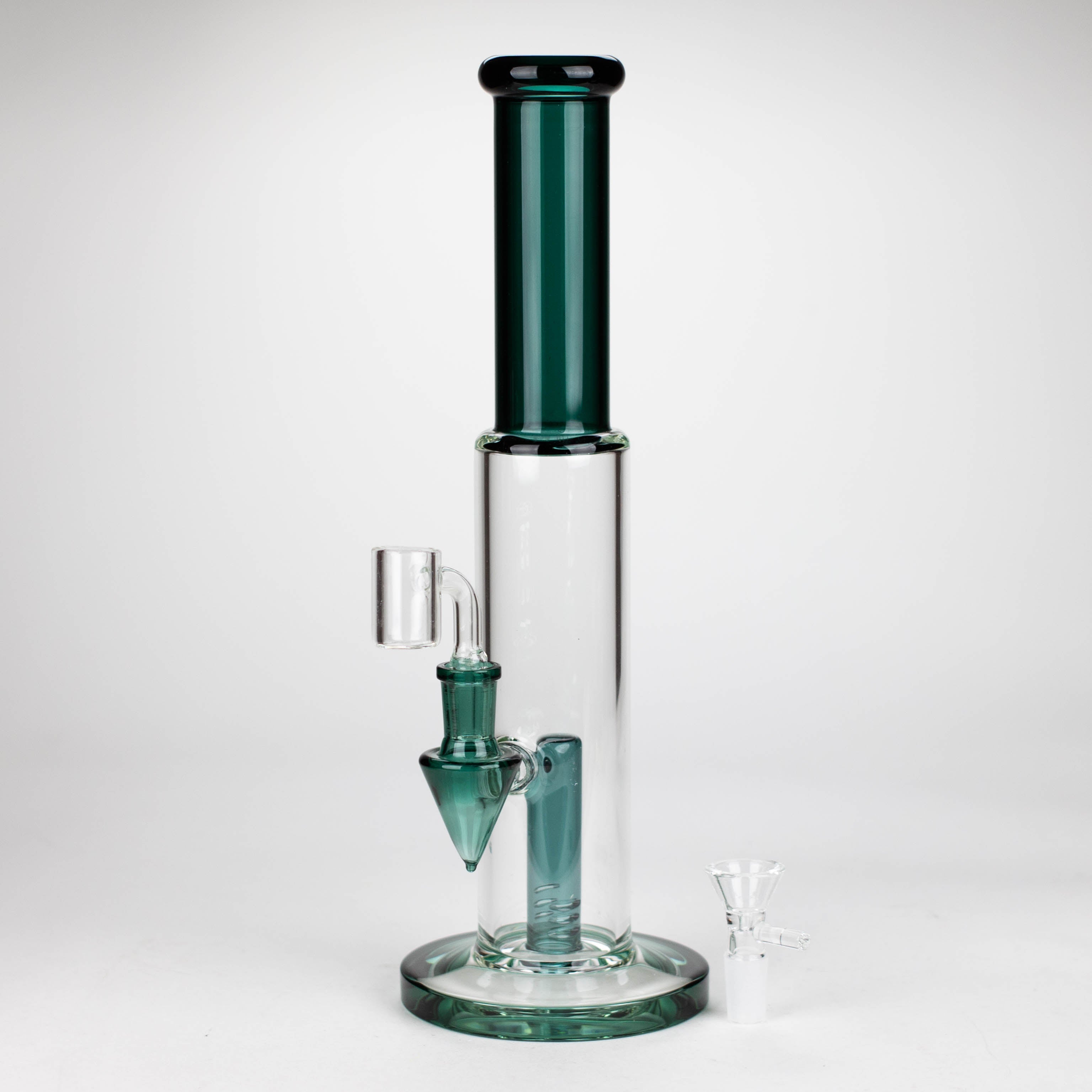 Z12" Color Accented Glass Rig With Banger and Bowl