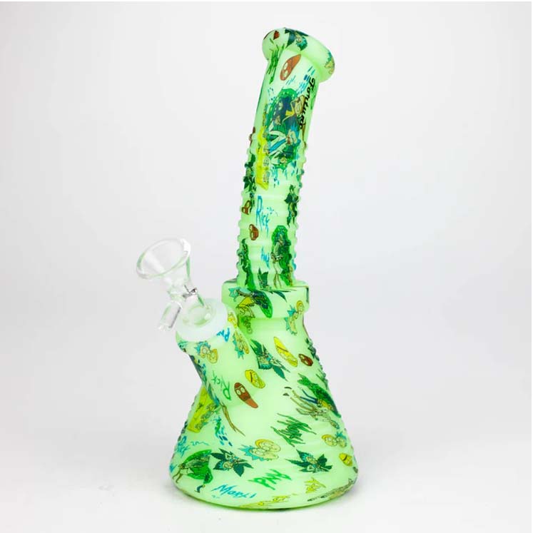 Fortune | 8.5" Angled Hydrographic Silicone Waterpipe-Assorted [SP1019P]